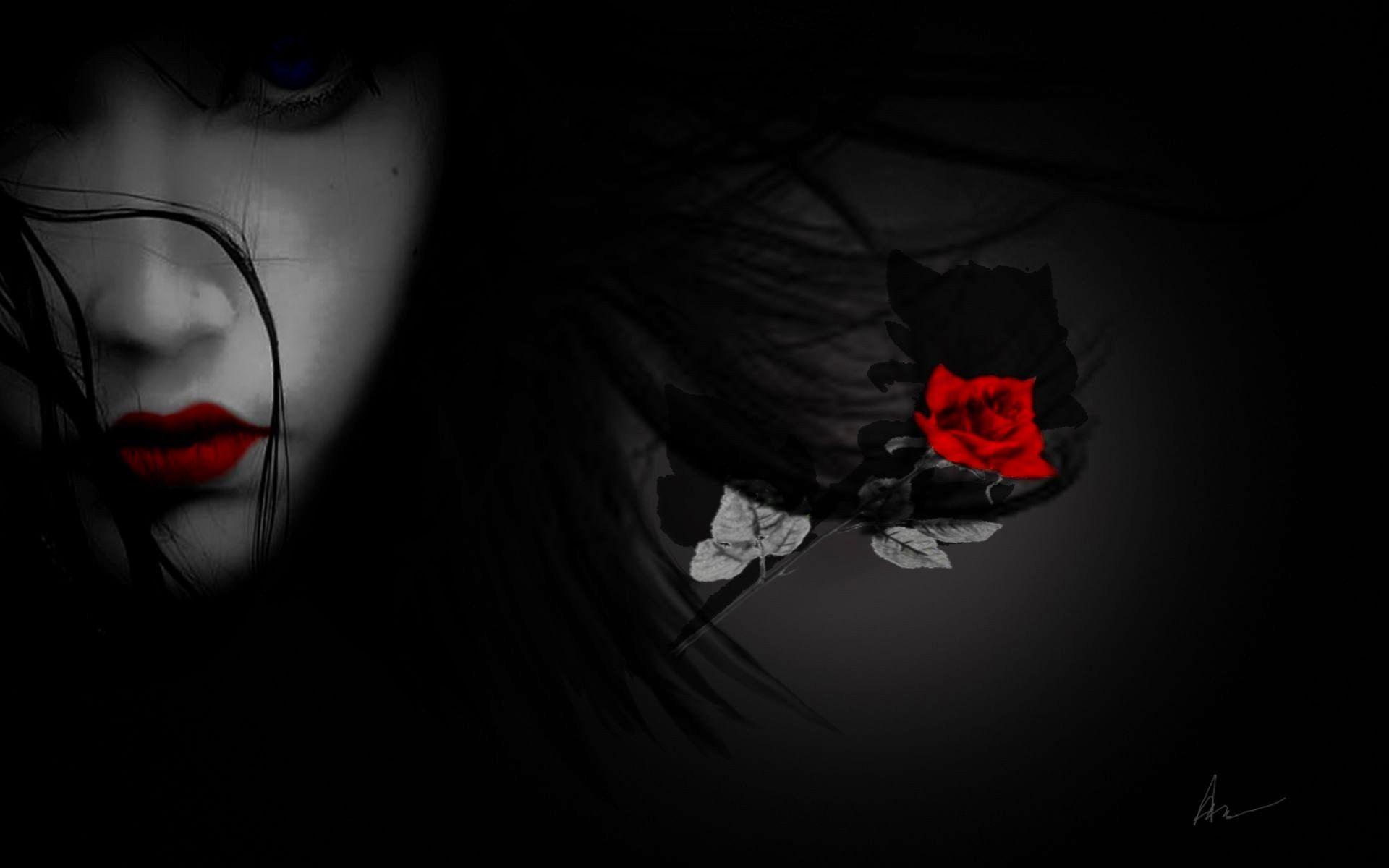 pop of red. Lips and Rose