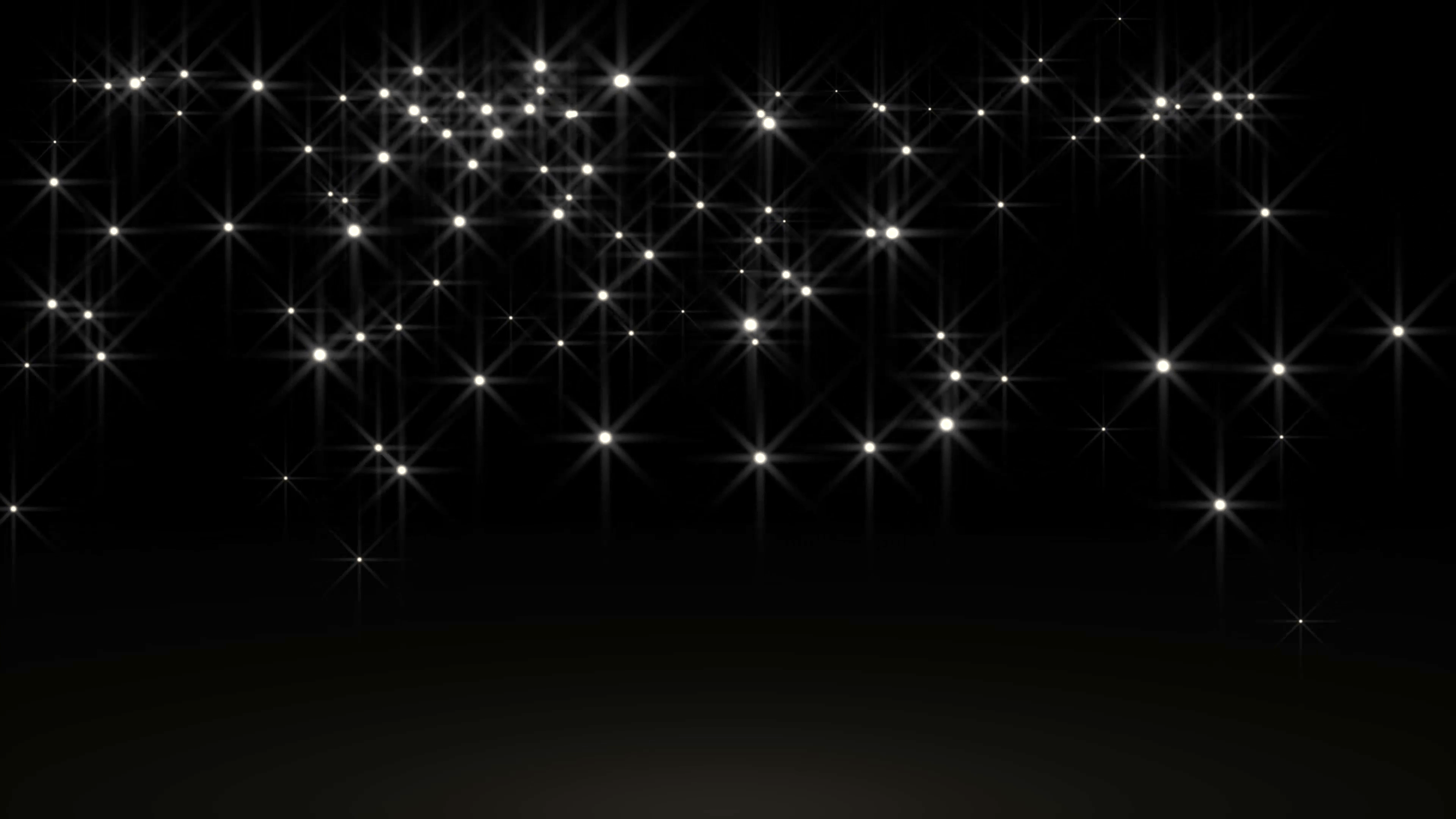 Glowing particle star in random direction with bounce on spotlight