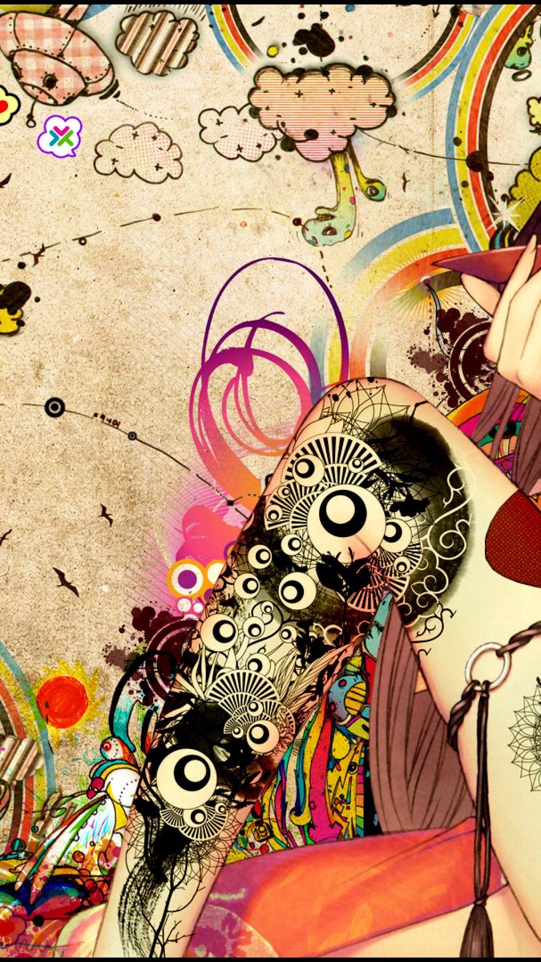 Funky wallpaper for girls