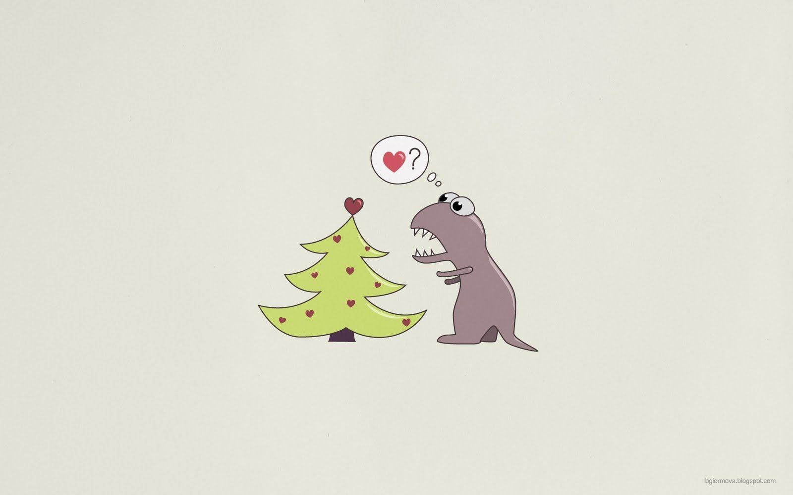 My Grinning Mind: Dinosaur and Christmas tree.