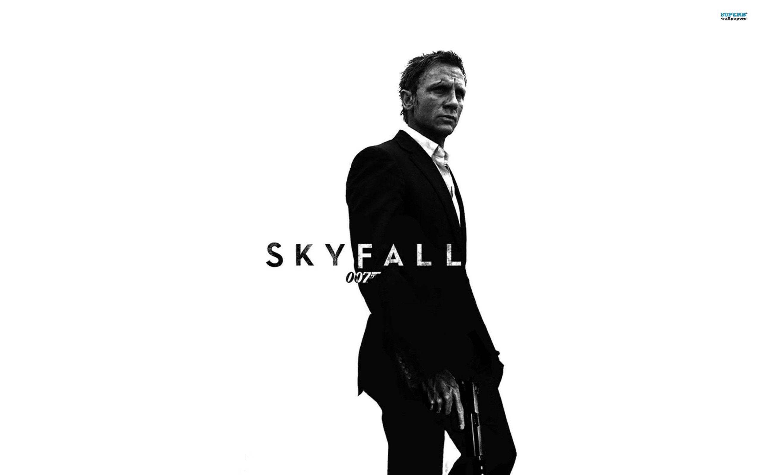 black and white, movies, James Bond, Daniel Craig, Skyfall wallpaper