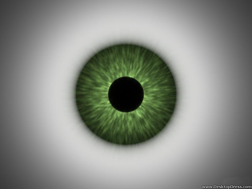 Desktop Wallpaper 3D Background Big Eye Green