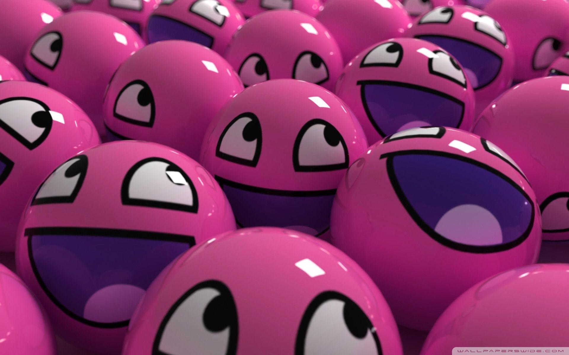 Pink Smiley Faces. VIP Wallpaper. HD Wallpaper for Desktop