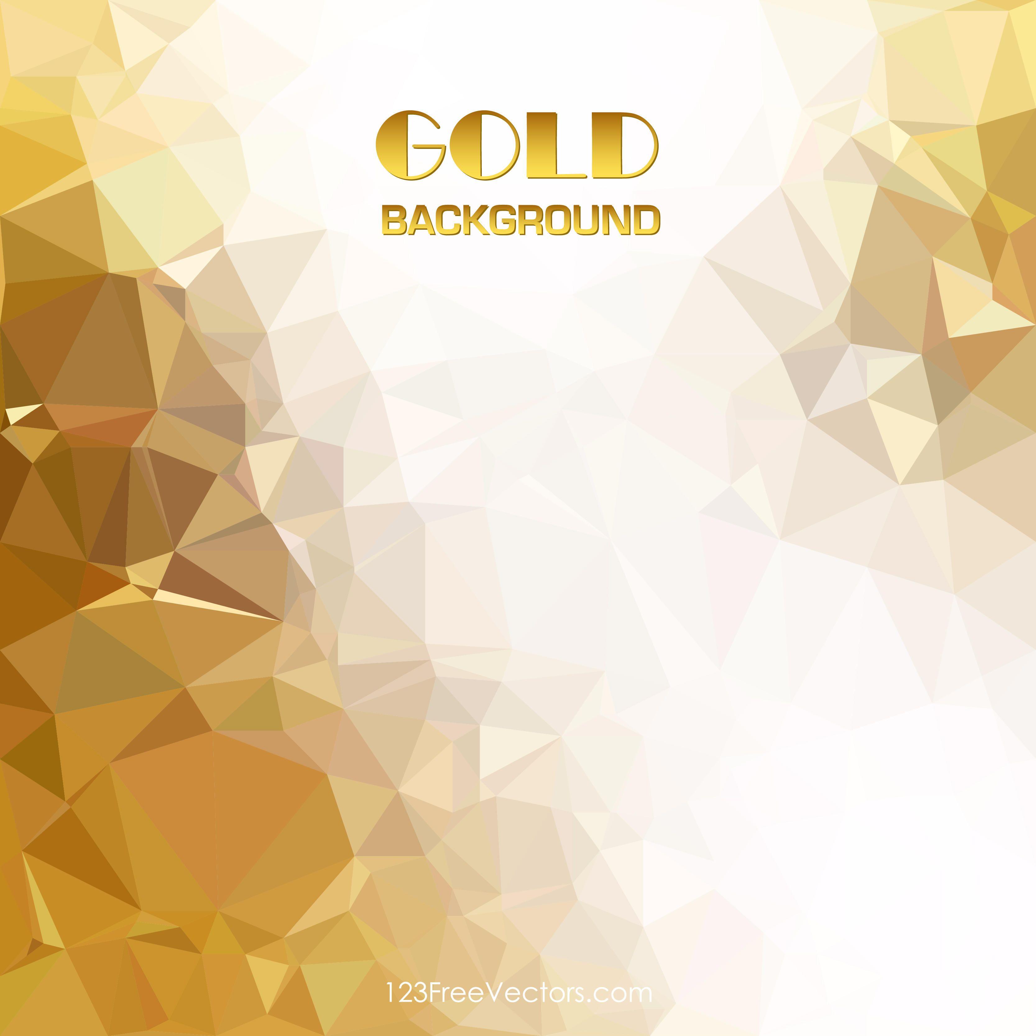 Low Poly Light Golden BackgroundFreevectors