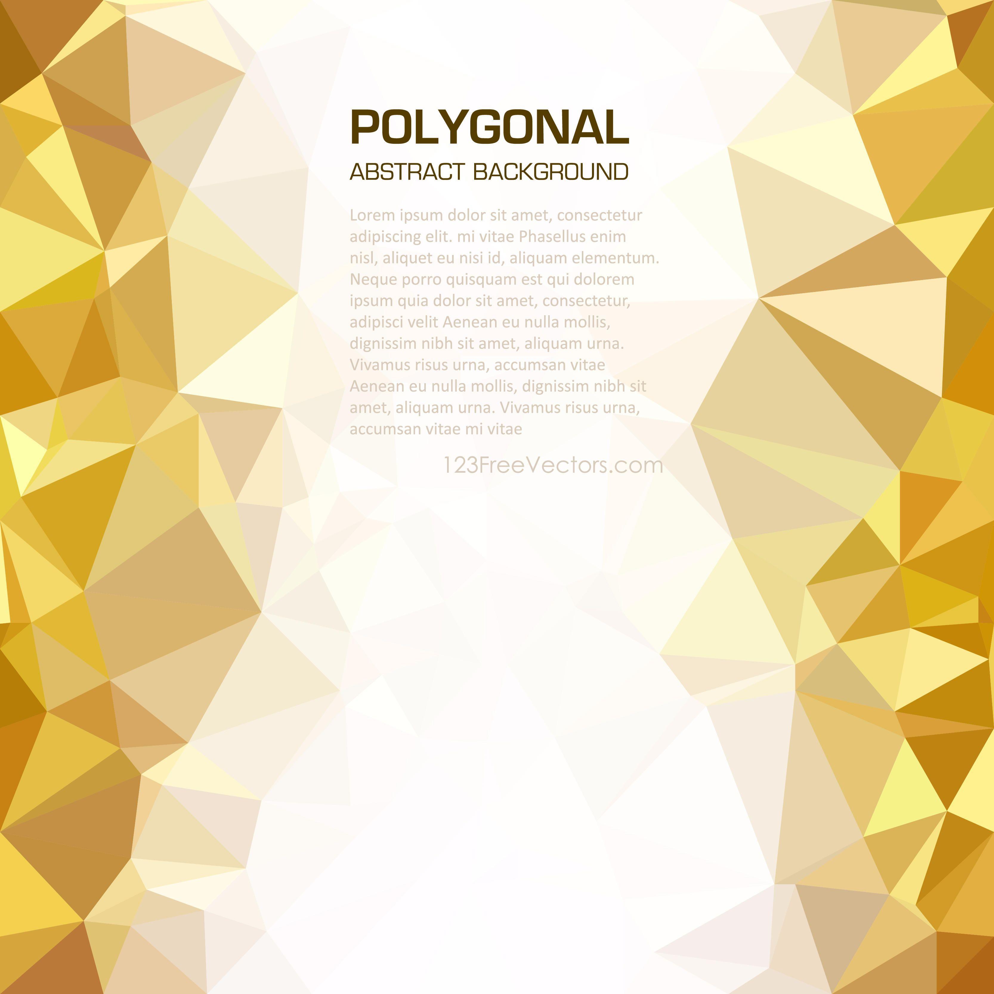Light Golden Low Poly Background ImageFreevectors