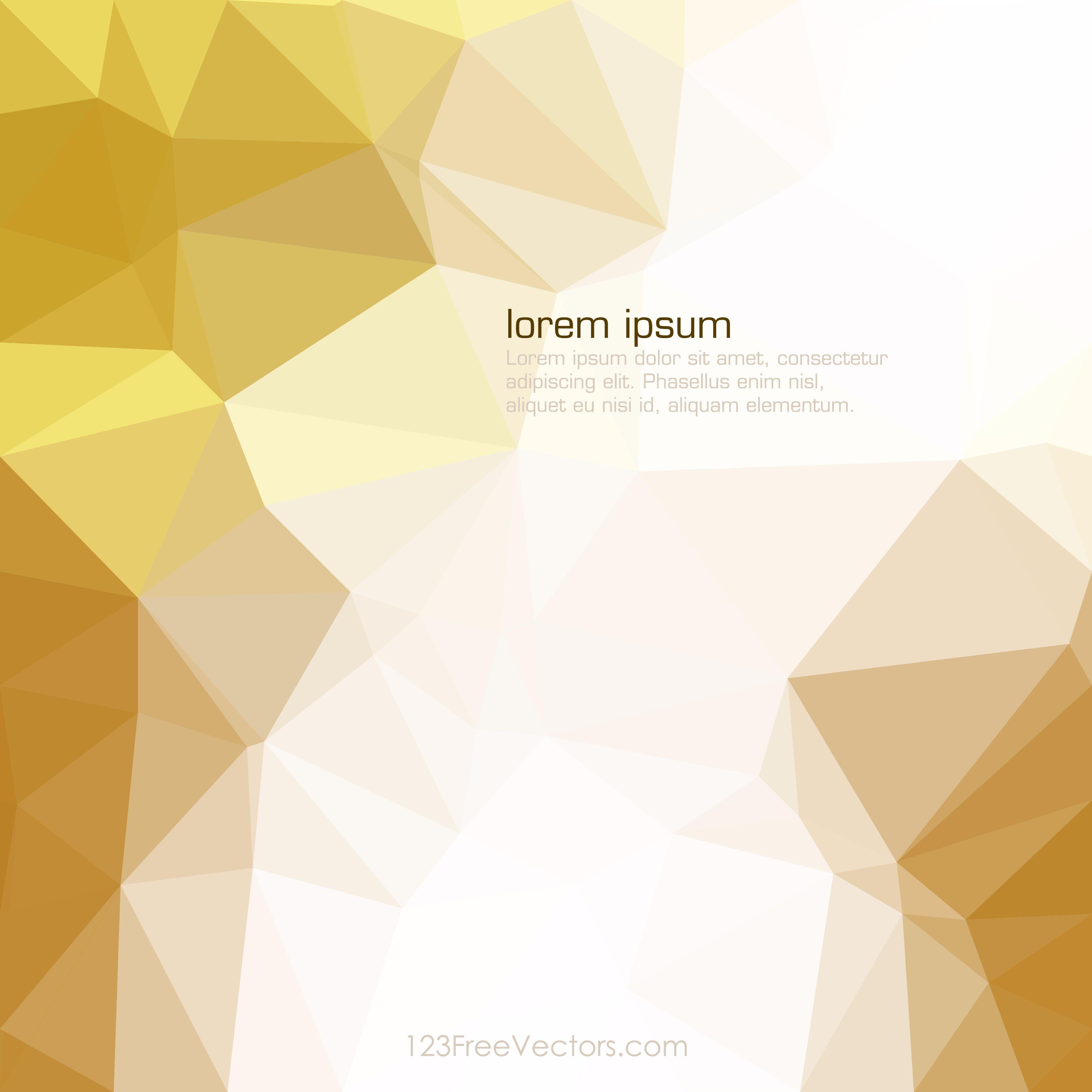 Light Golden Abstract Geometric Polygon Background Illustrator