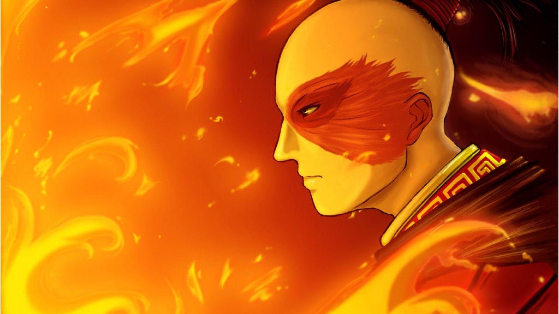 ScreenHeaven: Avatar: The Last Airbender Zuko anime orange desktop