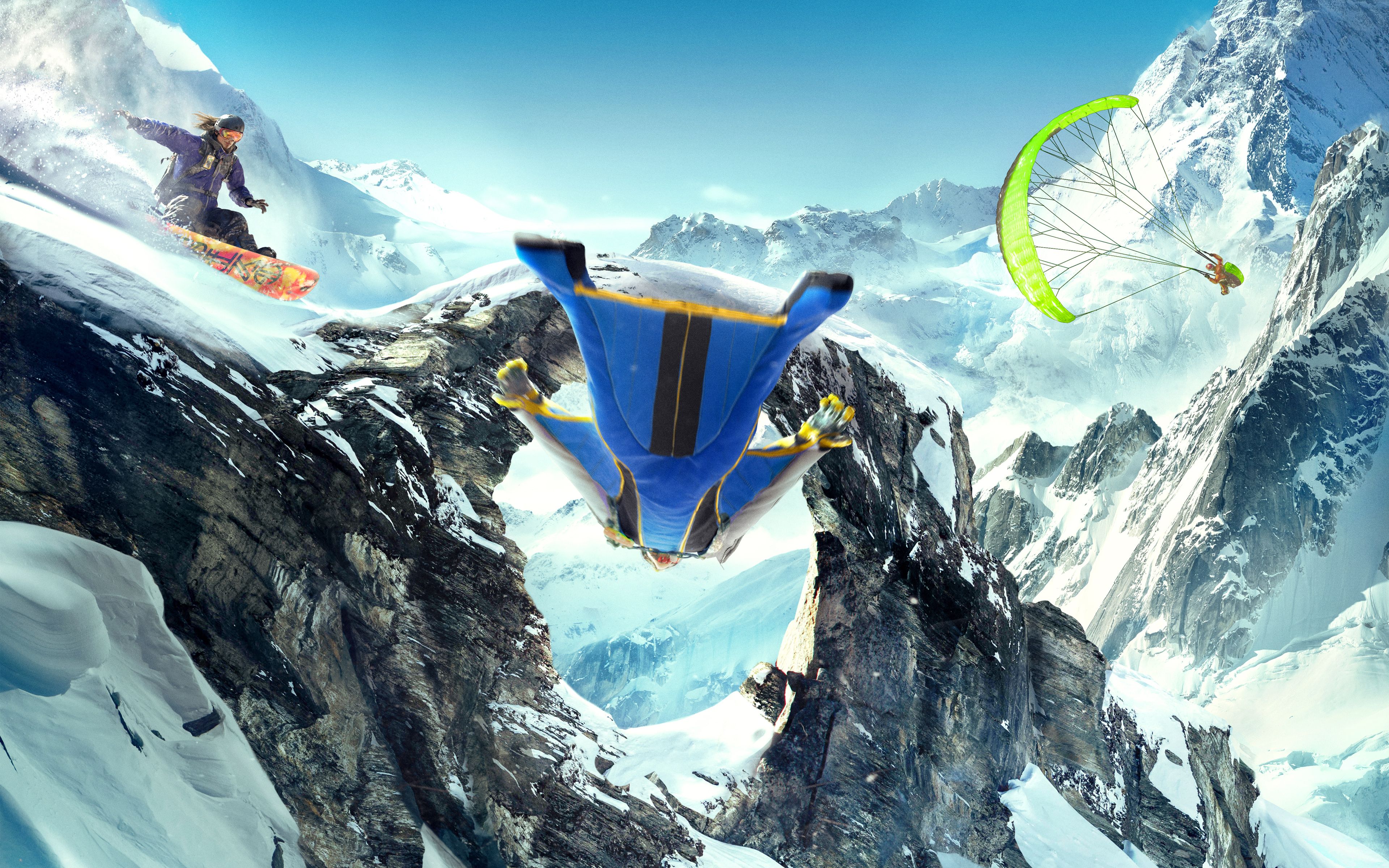 Games Steep Wingsuit Snowboarding wallpaper Desktop, Phone, Tablet