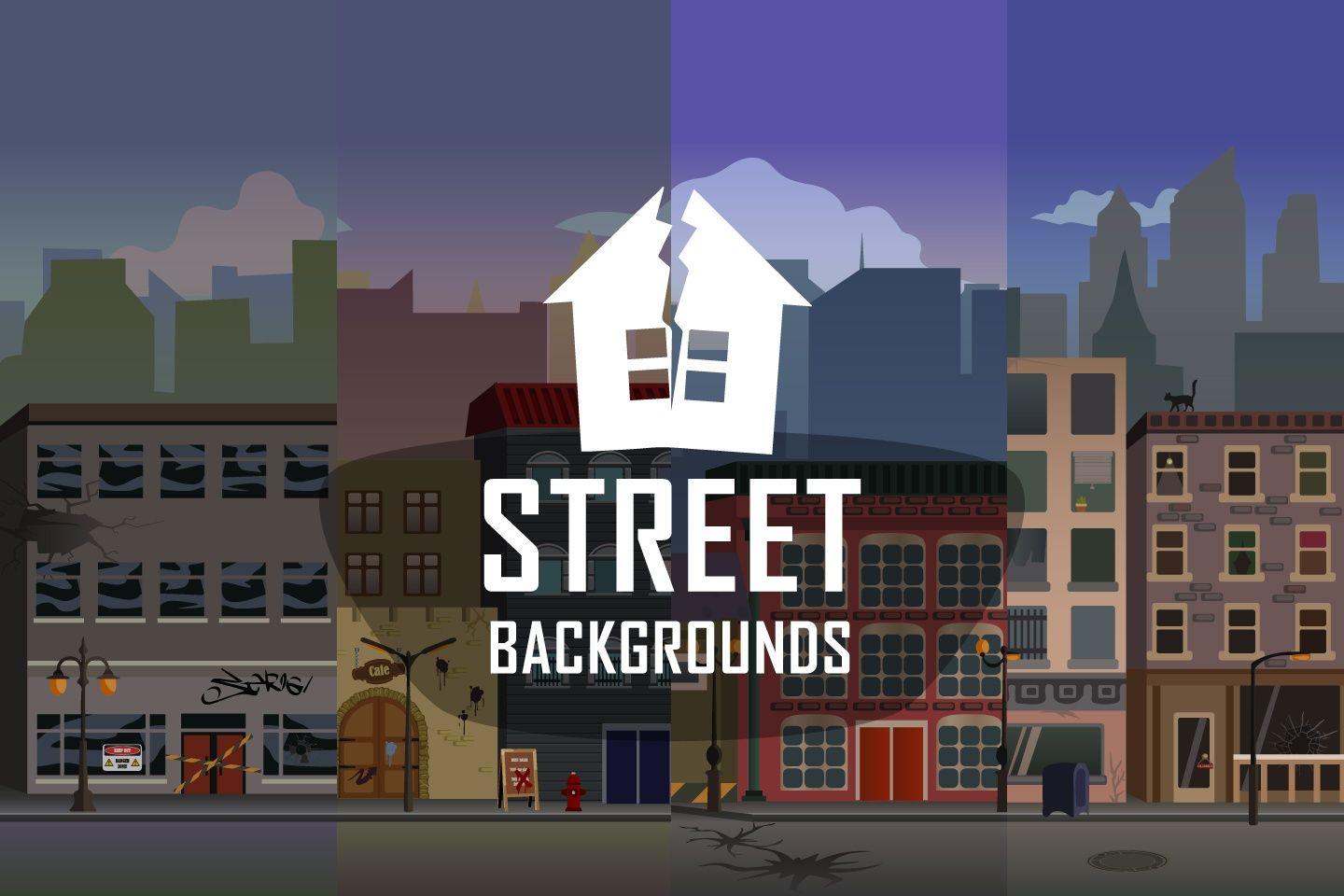 Street 2D Game Background