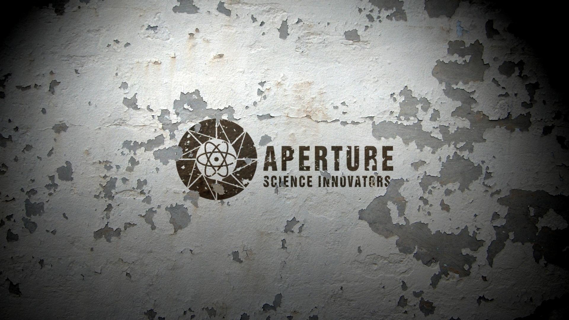 Portal wall video aperture laboratories game wallpaper