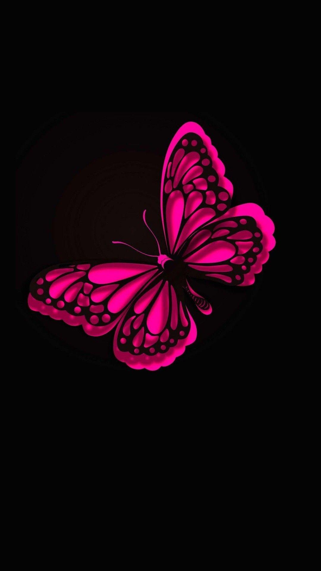 iPhone Wallpaper HD Pink Butterfly. Best HD Wallpaper. Pink