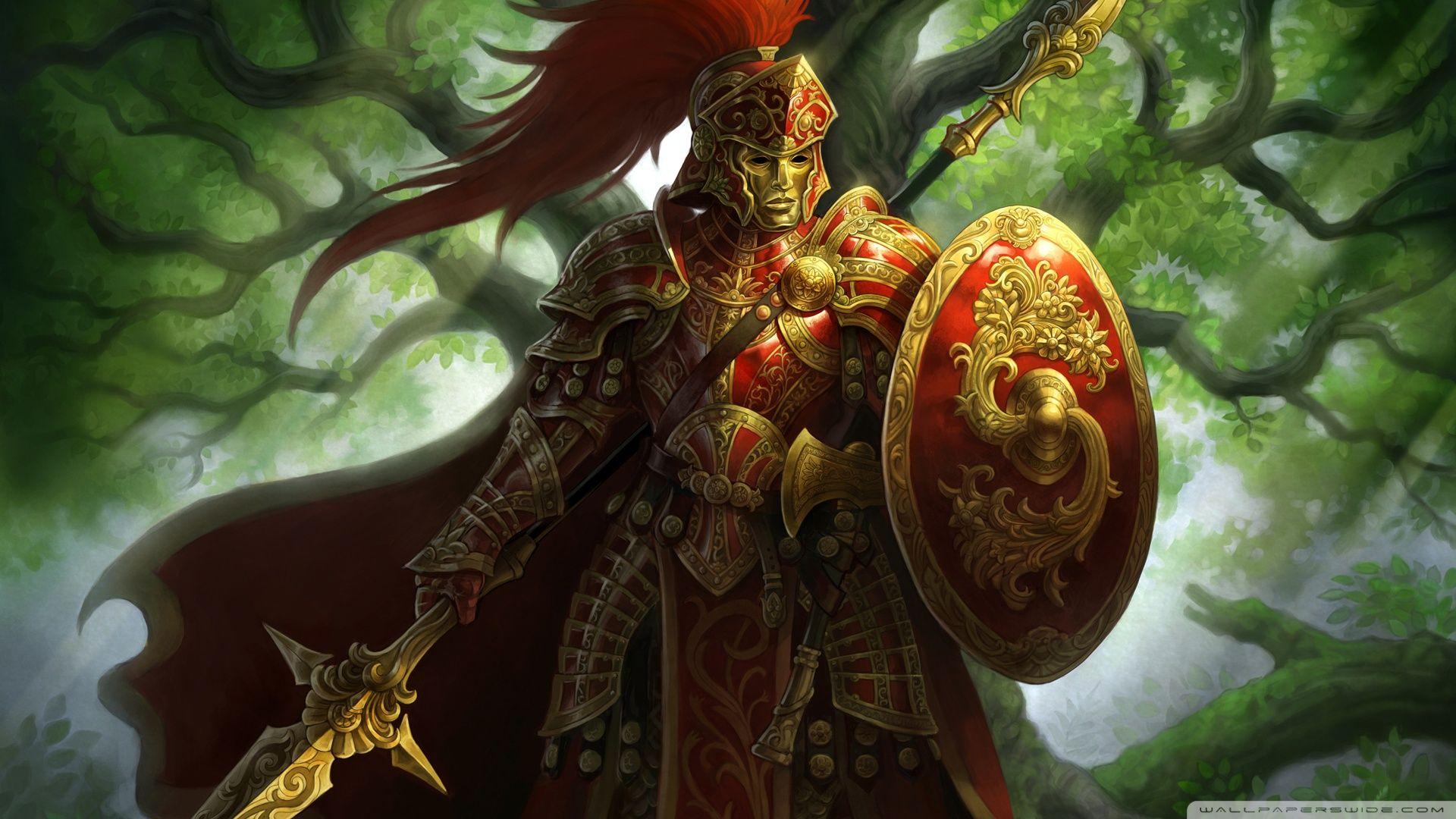 Fantasy Warrior Desktop Wallpaper