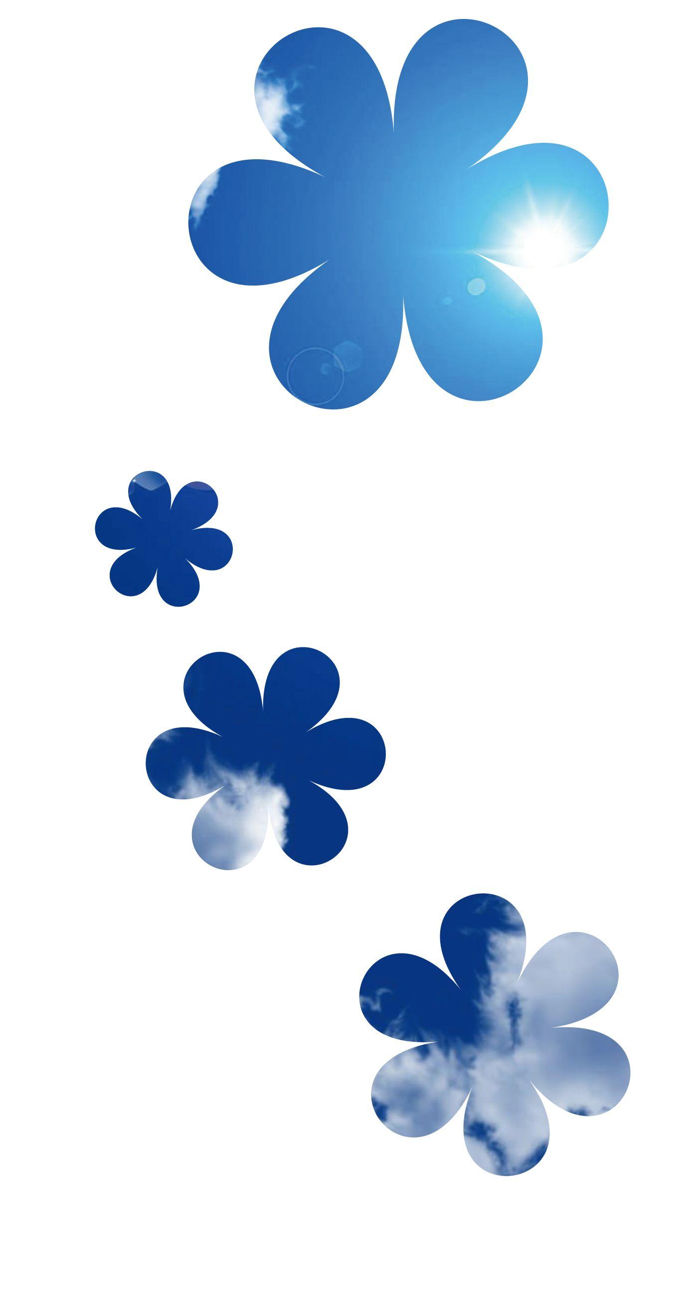 White blue cute flower simple. wallpaper.sc iPhone8Plus