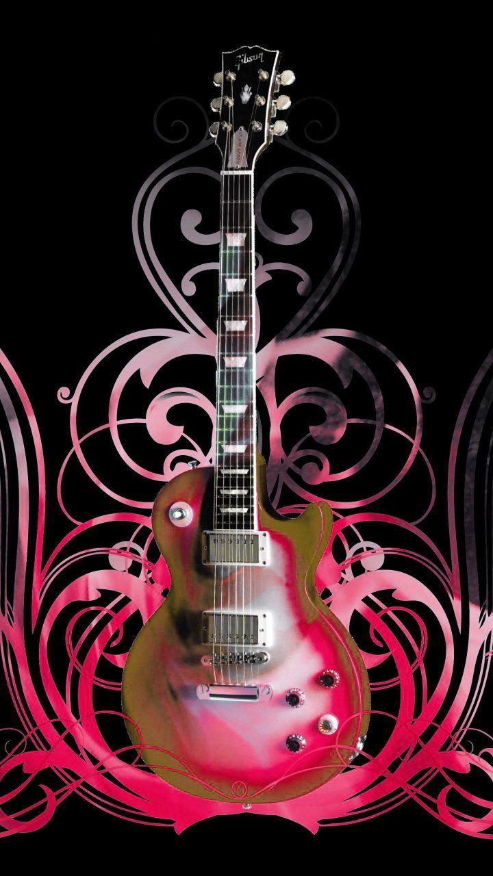 Alcatel OneTouch Pixi 3 -5inch Wallpaper: Red Guitar Mobile