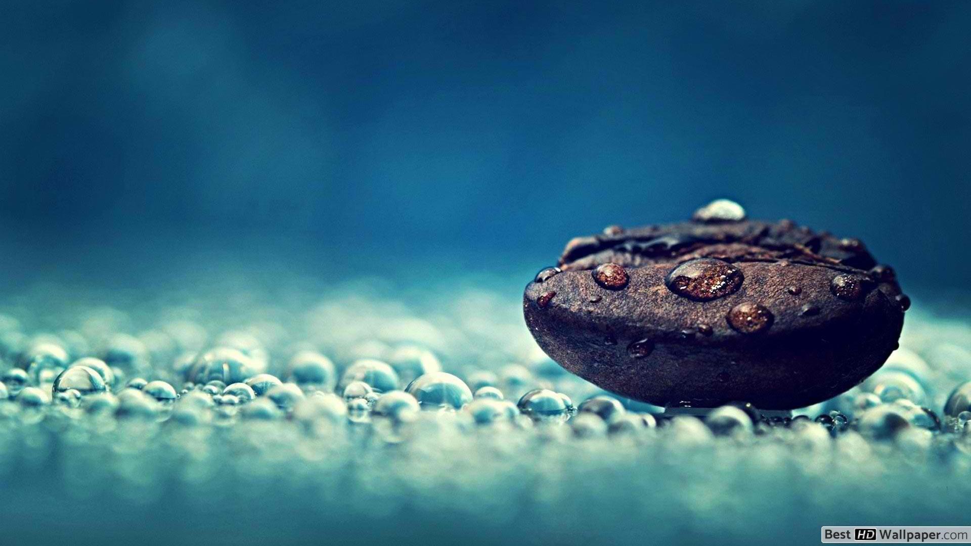 Stone and water drops HD wallpaper download