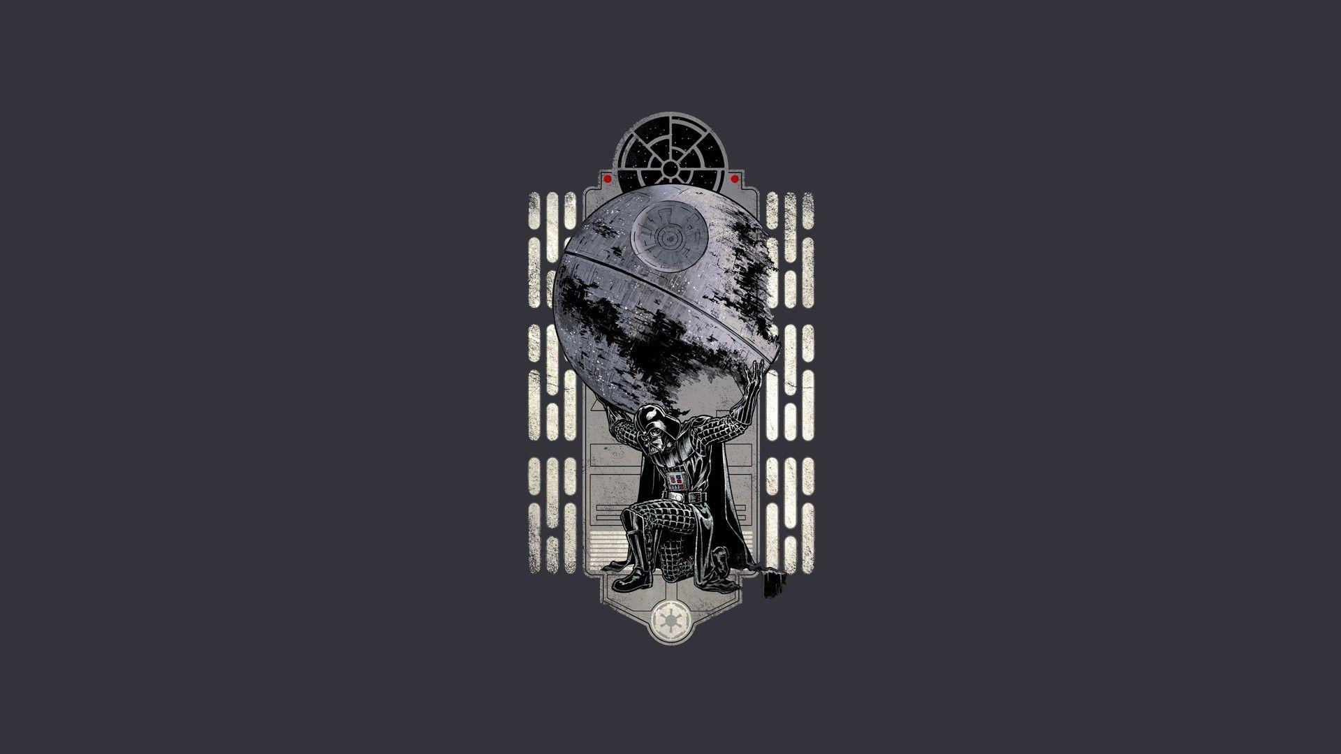 Death Star Minimalistic Artwork Star Wars Wallpaper