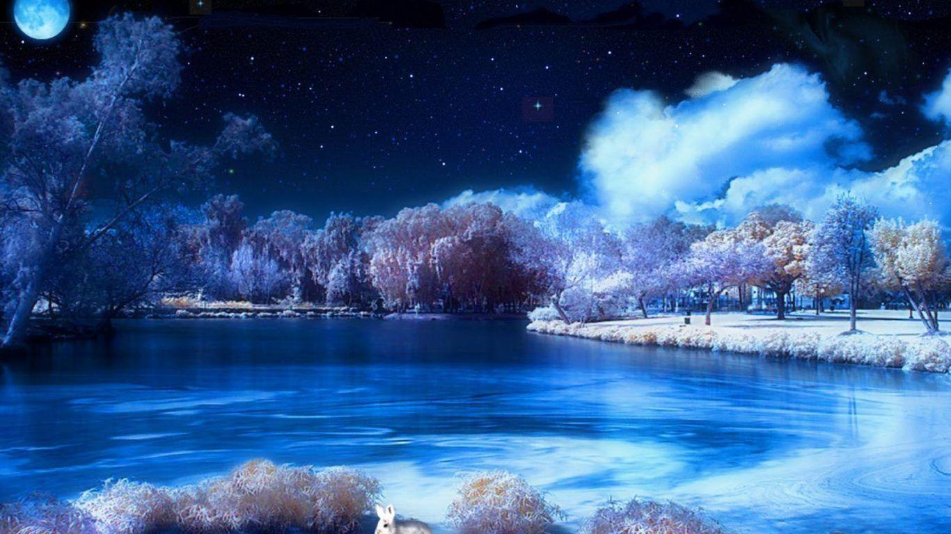 The beautiful winter night snow scene will of course be shared with you.❤️✨  #naturesms