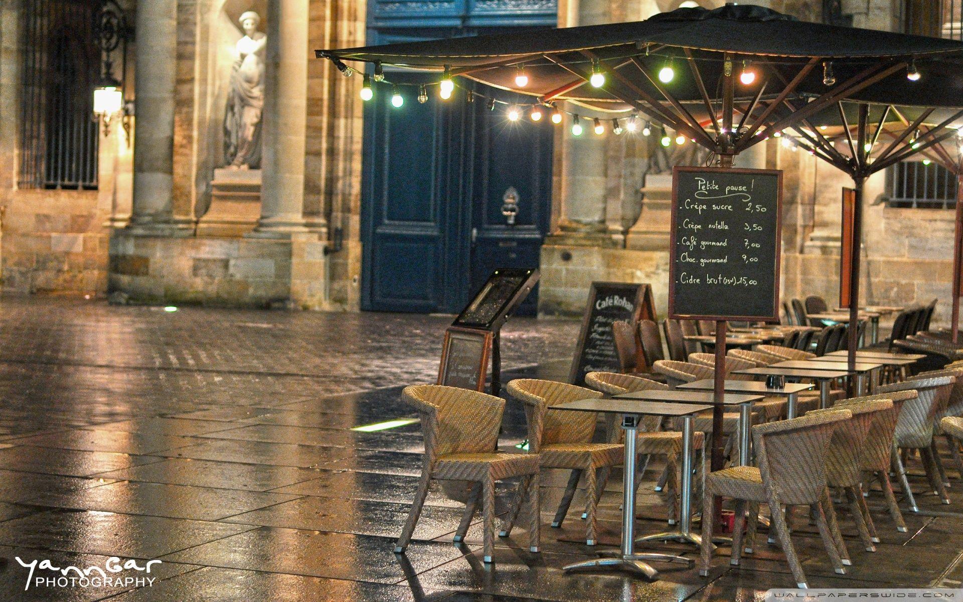 Cafe, Bordeaux, France ❤ 4K HD Desktop Wallpaper for