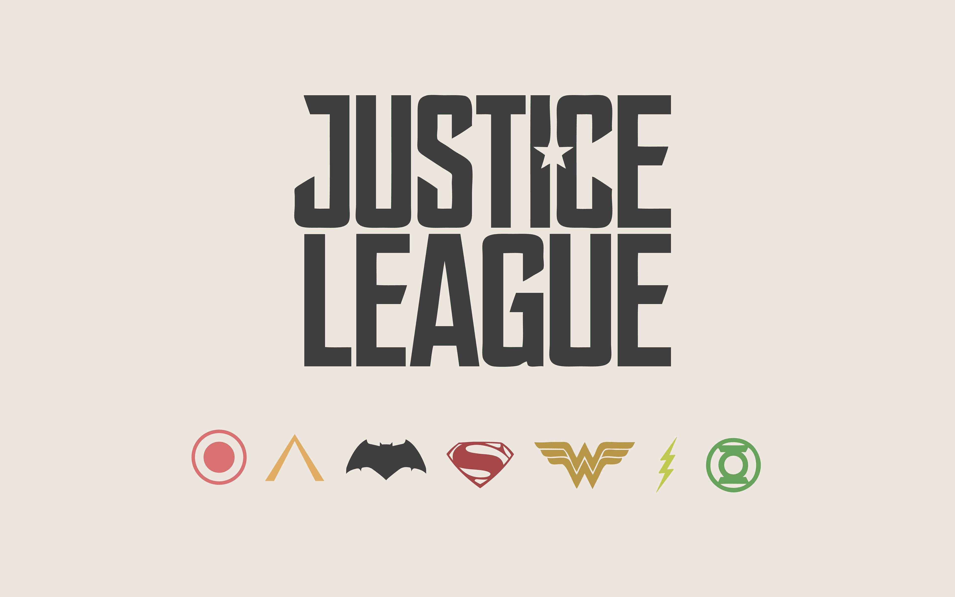 Justice League Minimalism Logos 4k, HD Superheroes, 4k Wallpaper