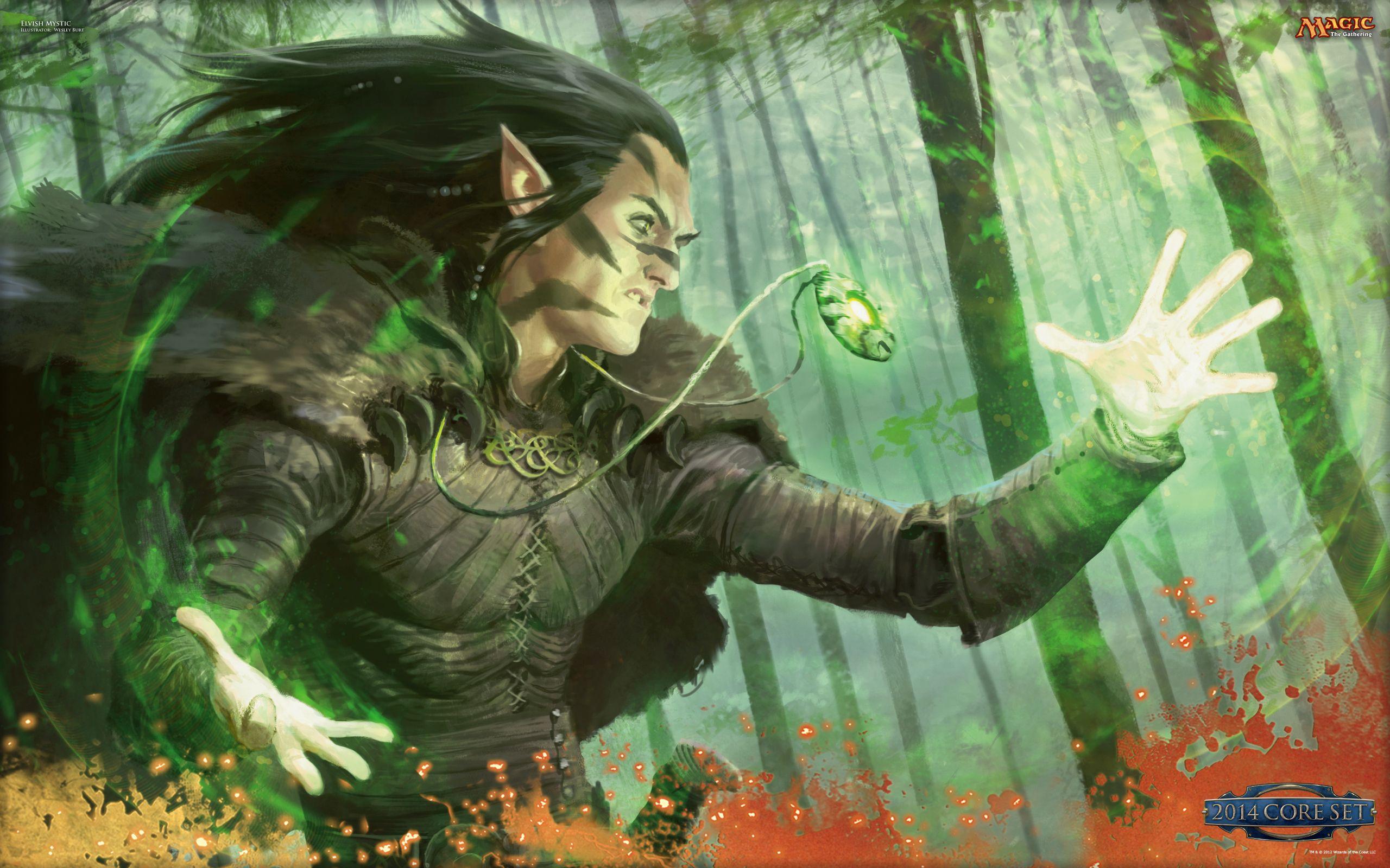 Wallpaper of the Week: Elvish Mystic. MAGIC: THE GATHERING