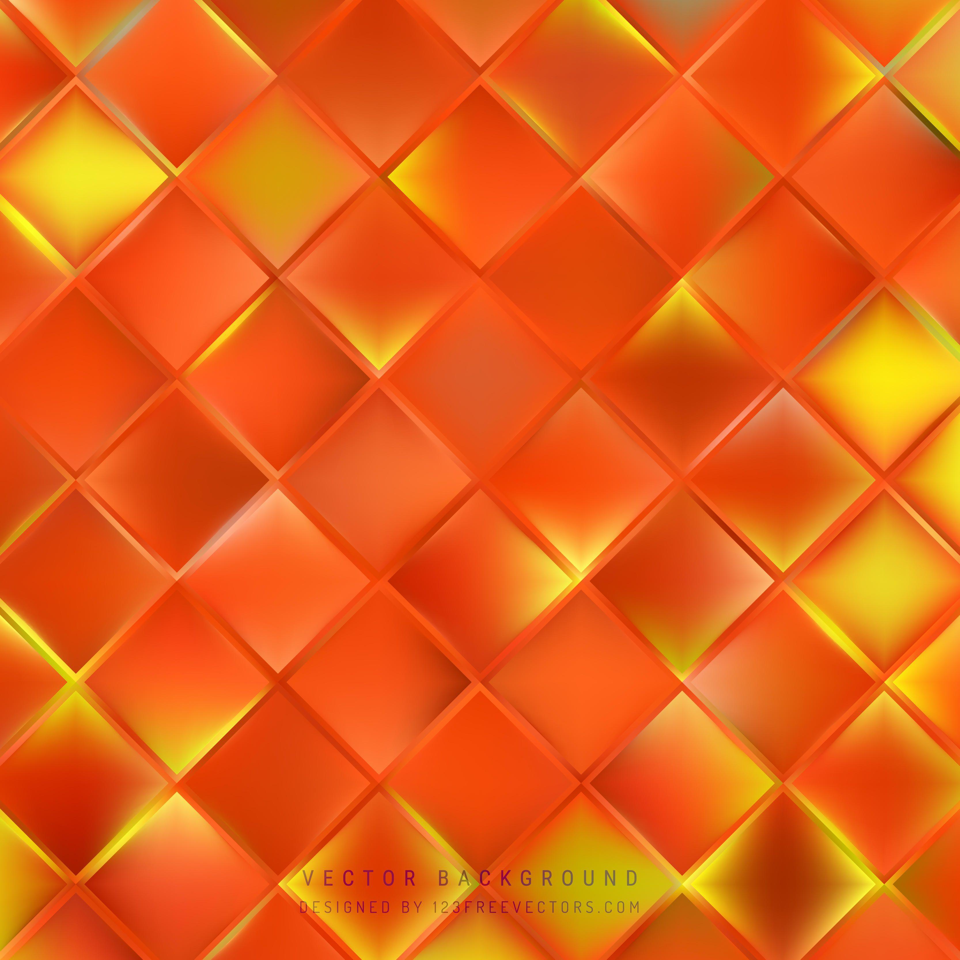 Abstract Cool Orange Square BackgroundFreevectors