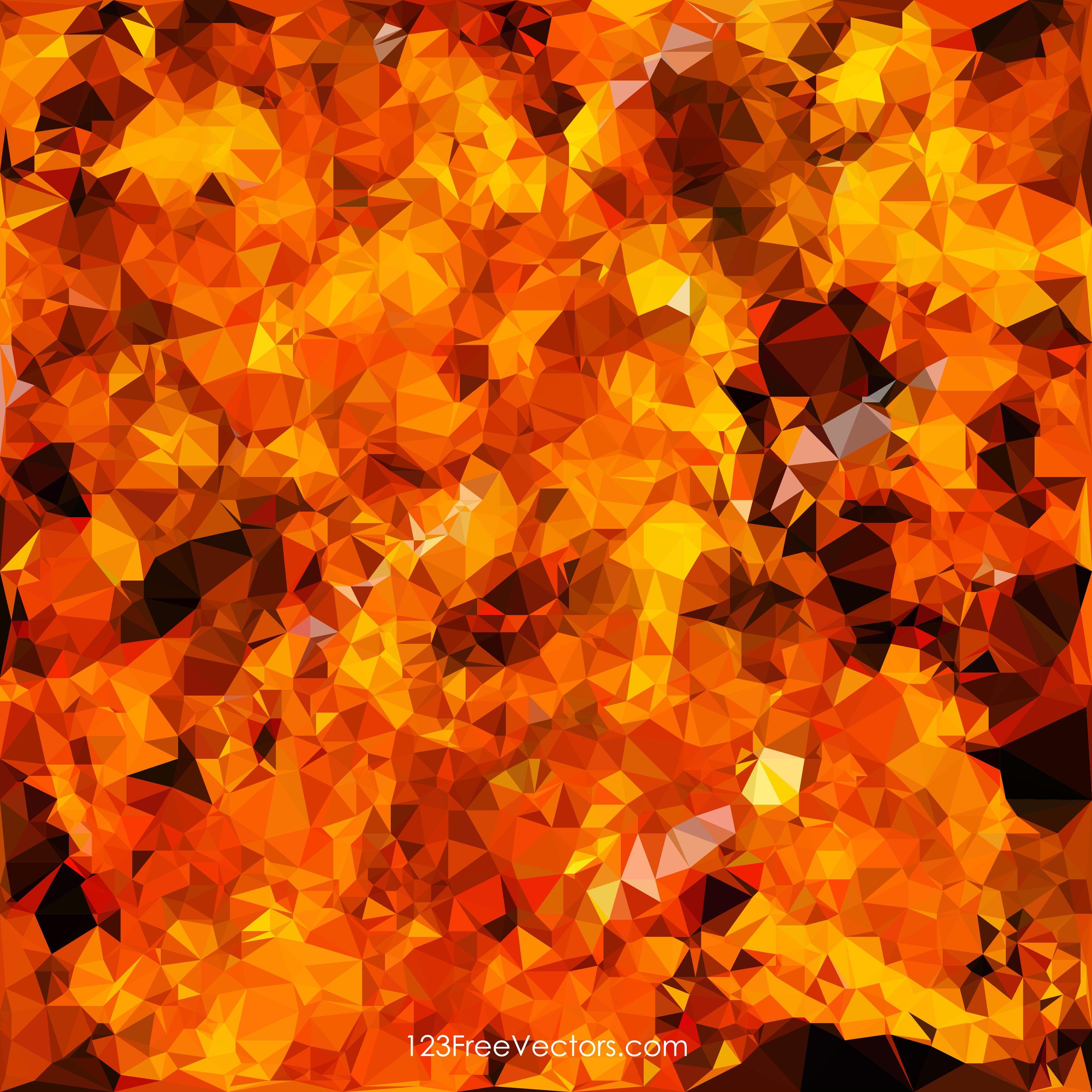 Cool Orange Abstract Low Poly Background IllustratorFreevectors