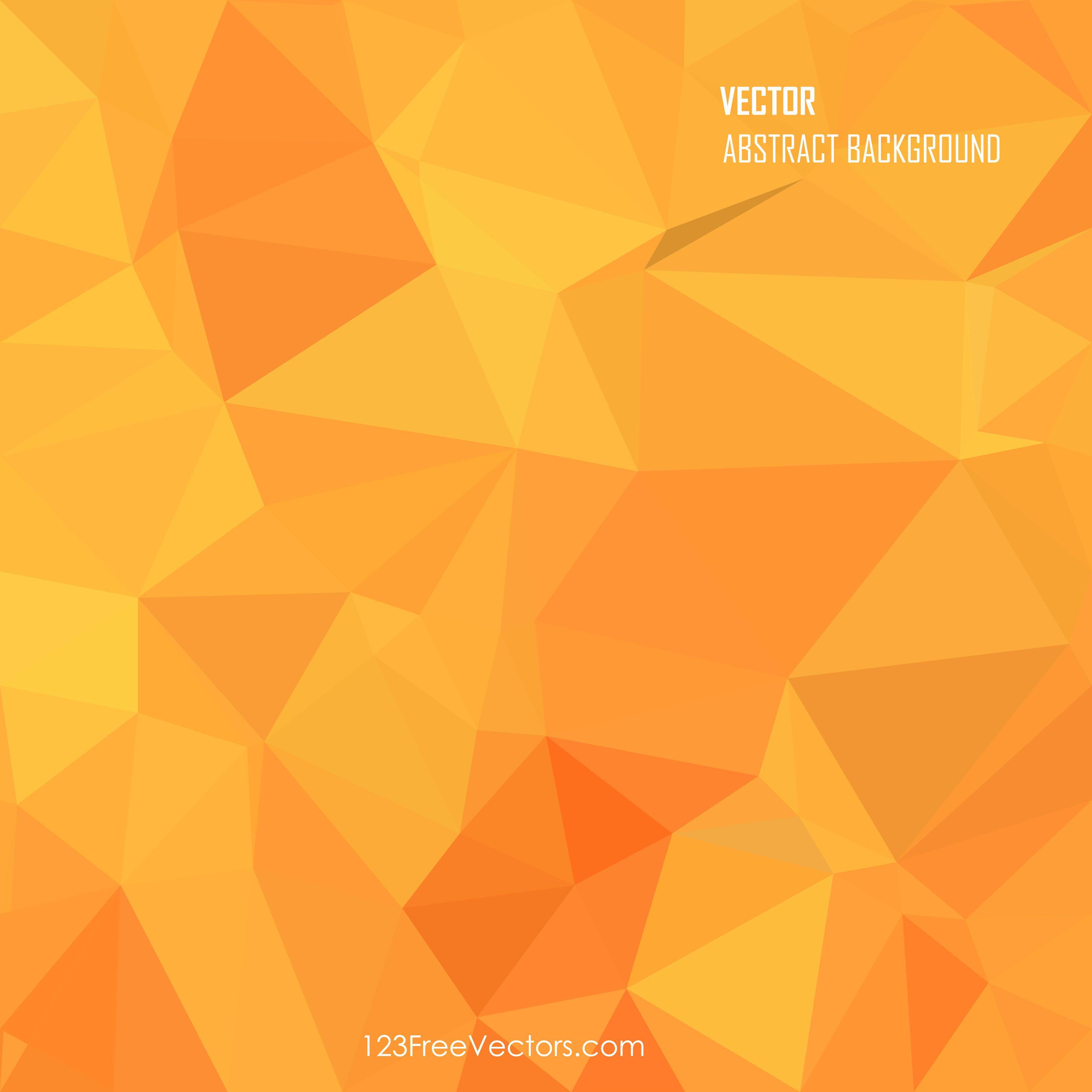 Cool Orange Polygonal Pattern Background Freevectors