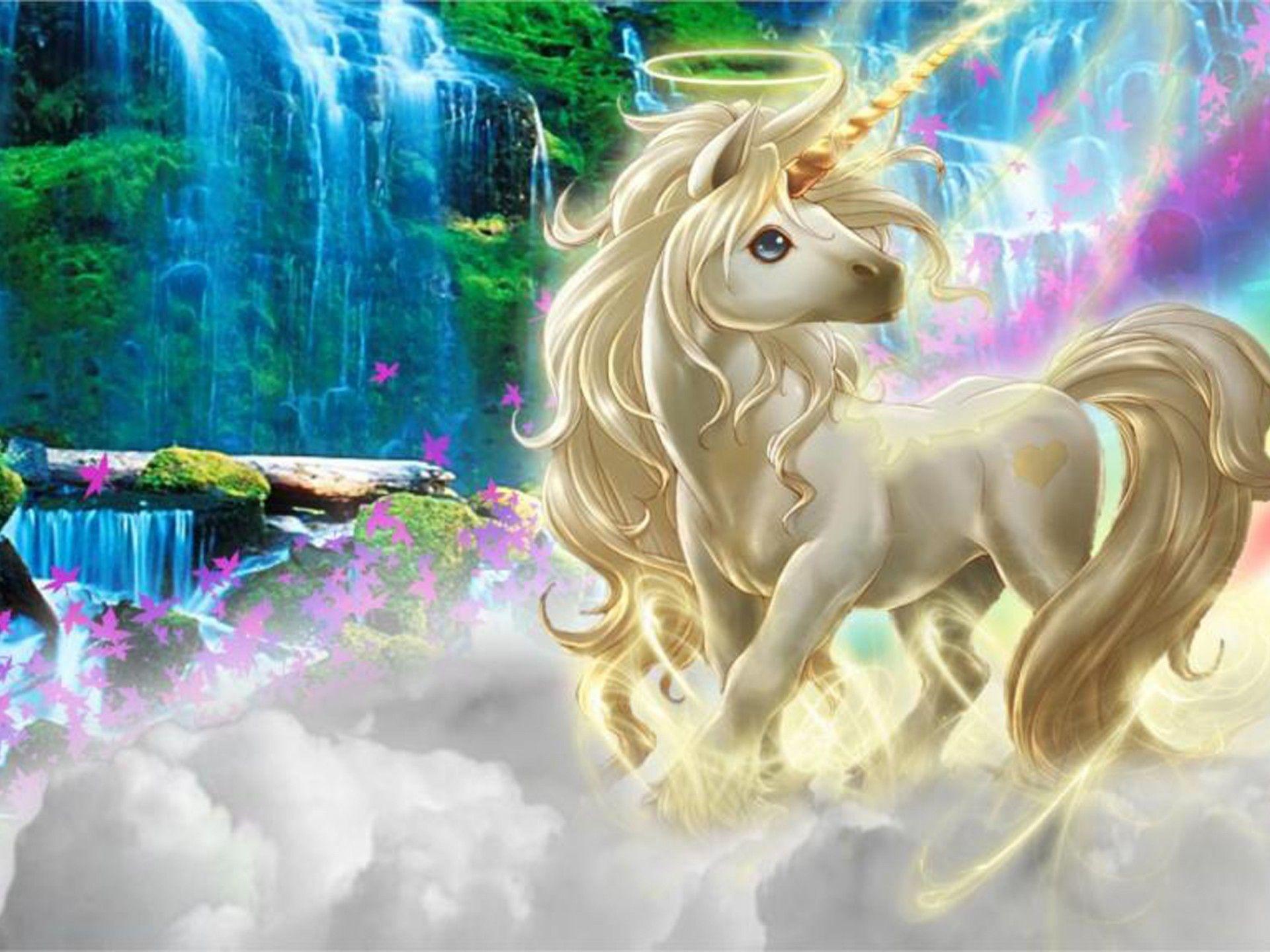 Beautiful 3d Picture Unicorn Silk Clouds Rainbow Wallpapers Hd