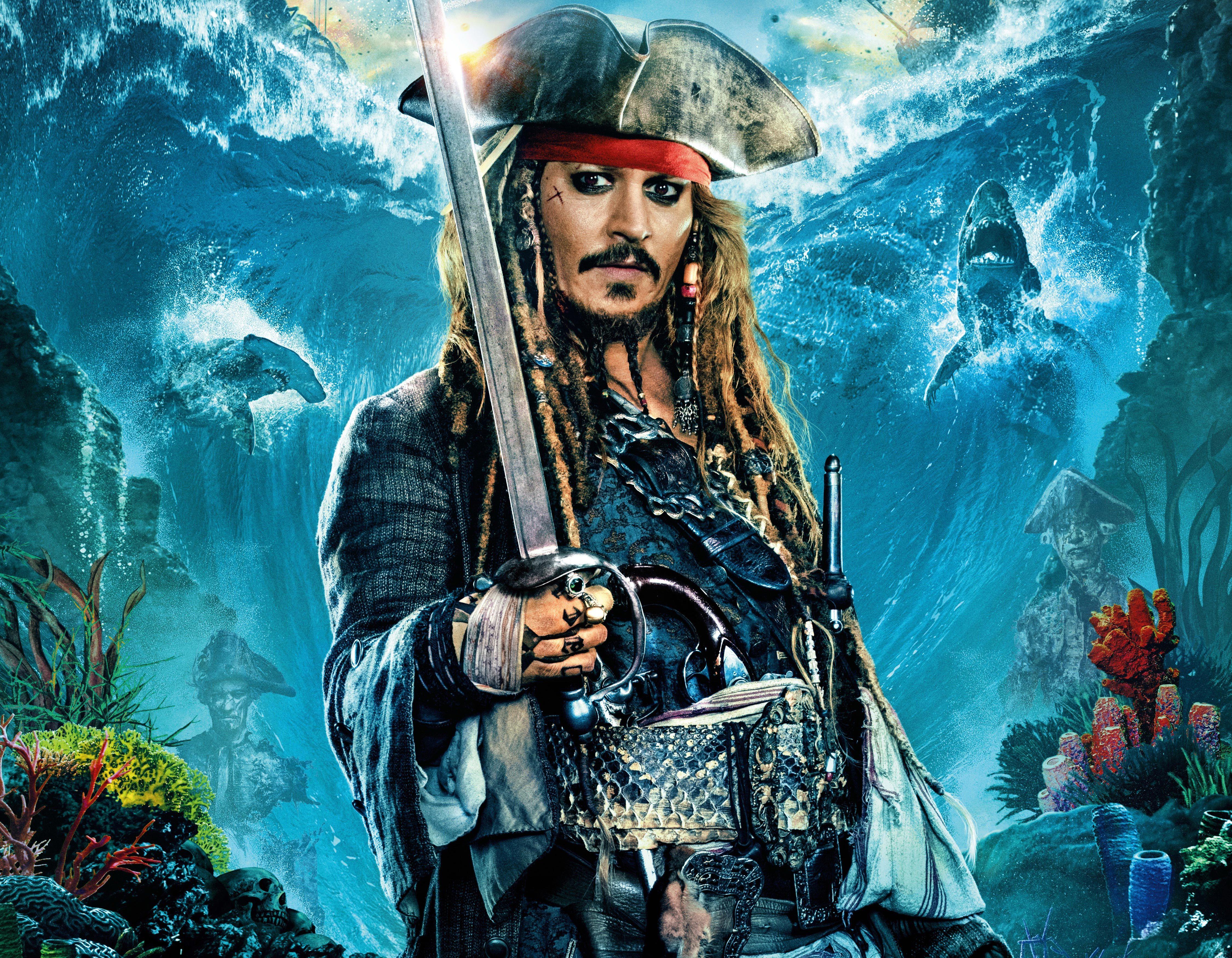 Jack Sparrow In Pirates Of The Caribbean Dead Men Tell No Tales, HD