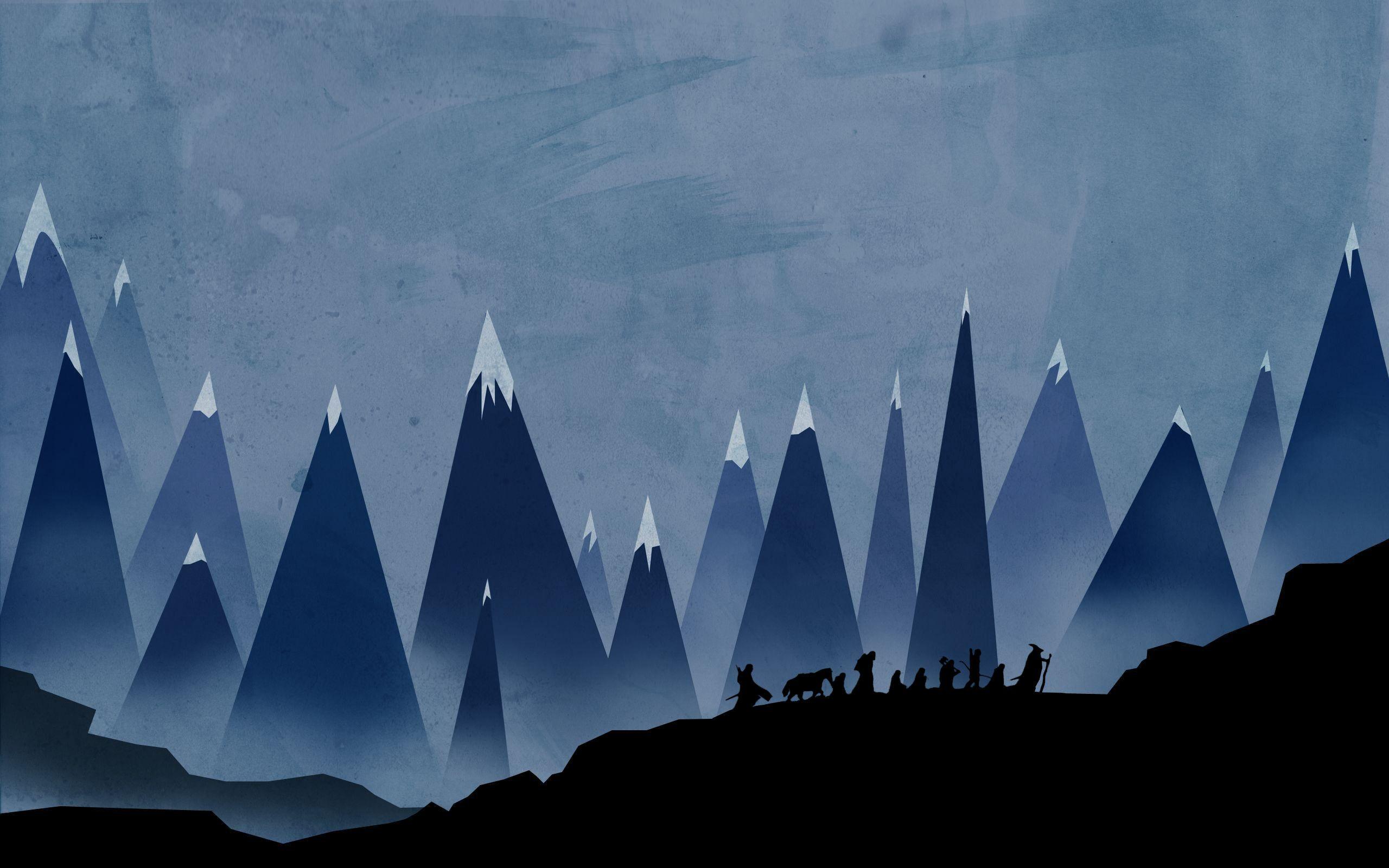 I made a low poly Fellowship silhouette wallpaper