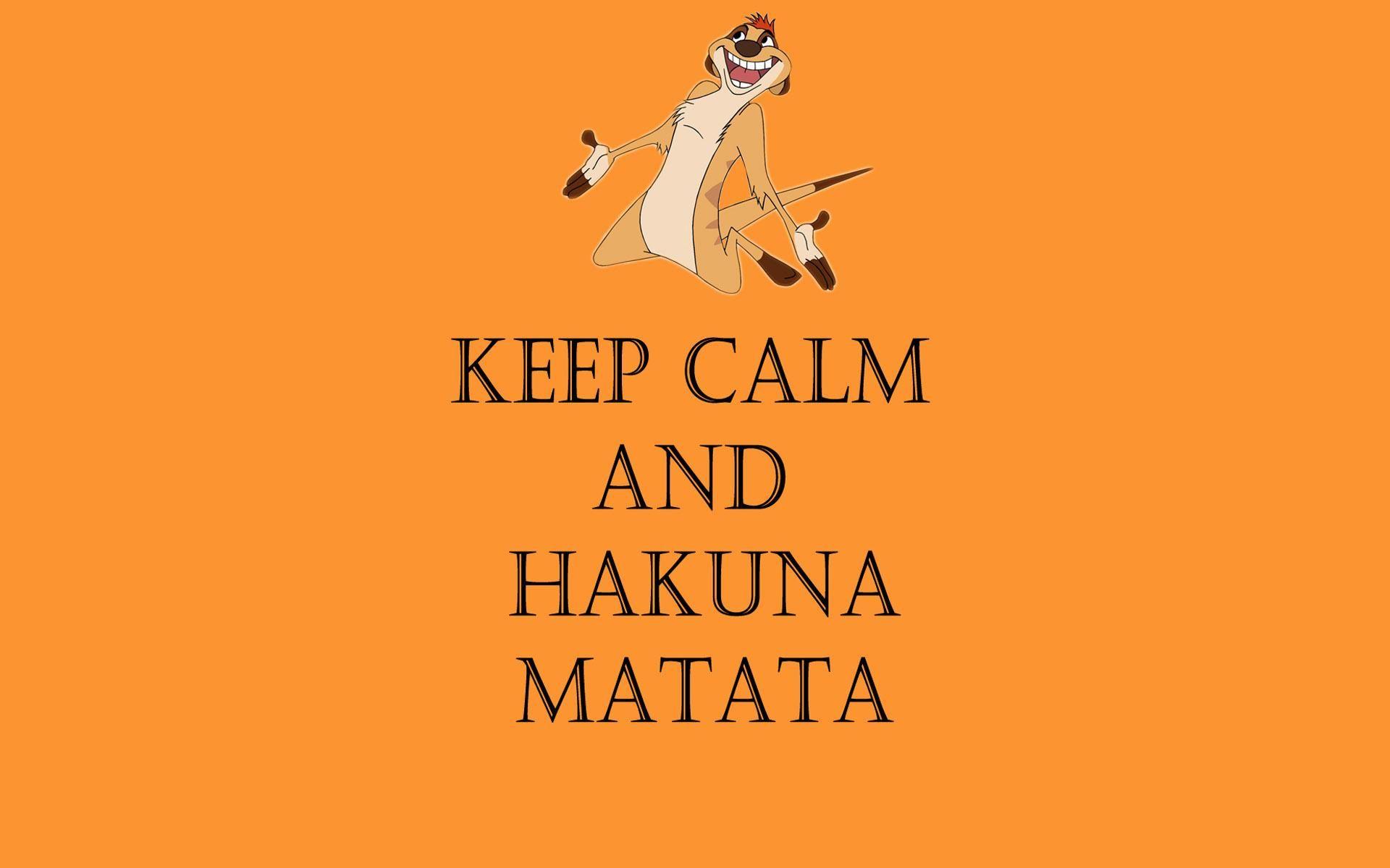 Timon Keep calm and hakuna matata Matata Keep Calm Funny Hakuna HD