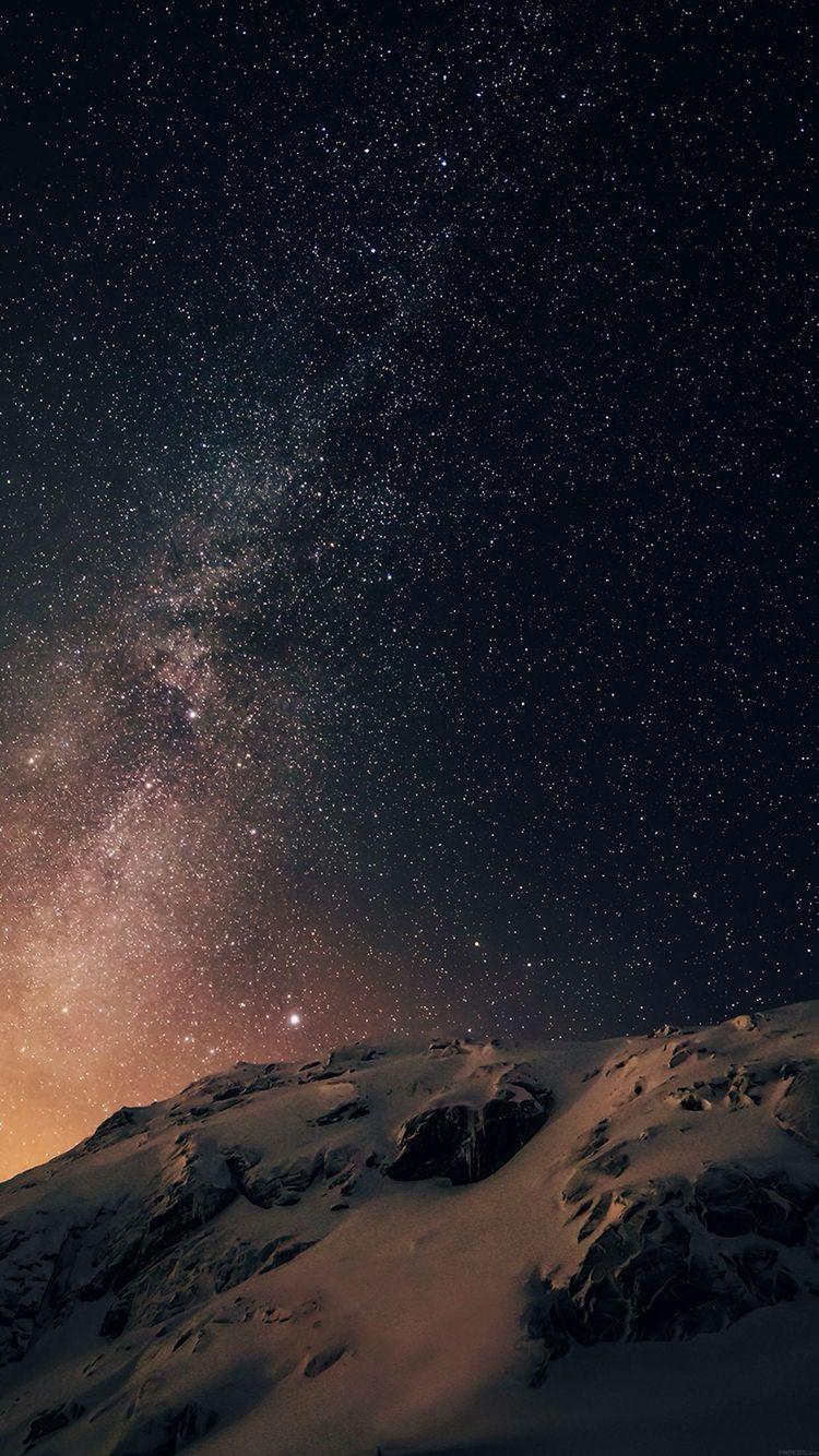 Starry Mountain. iPhone Wallpaper. Wallpaper