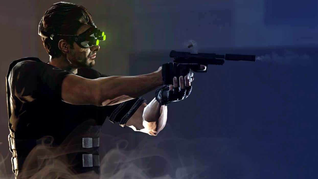 Splinter Cell Men Pistols Firing Games weapon gun warrior soldier