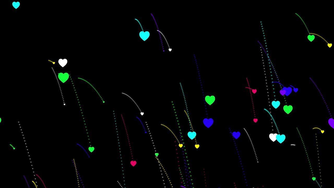 New Effect Love Moving Animated Black Background