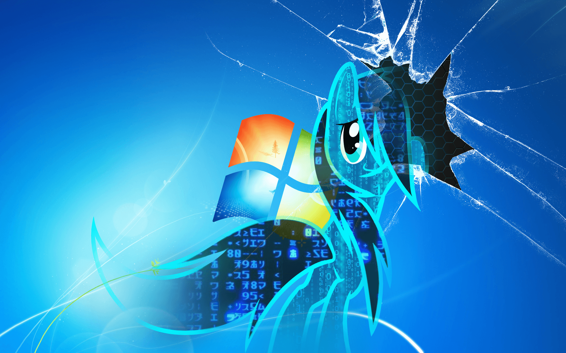 Background Screen Cracked Virus Pony