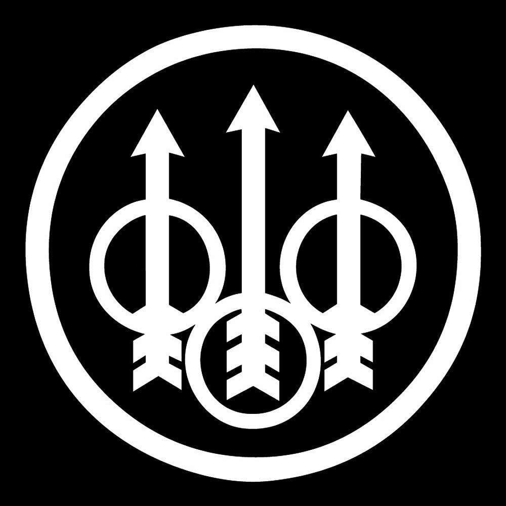 Beretta Firearms Logo 3 wide Color: WHITE