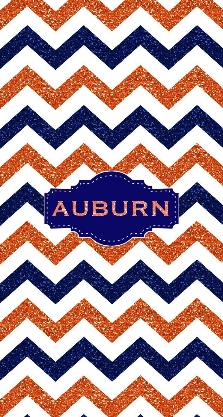 War Eagle Auburn Glitter Monogram wallpaper. Made with