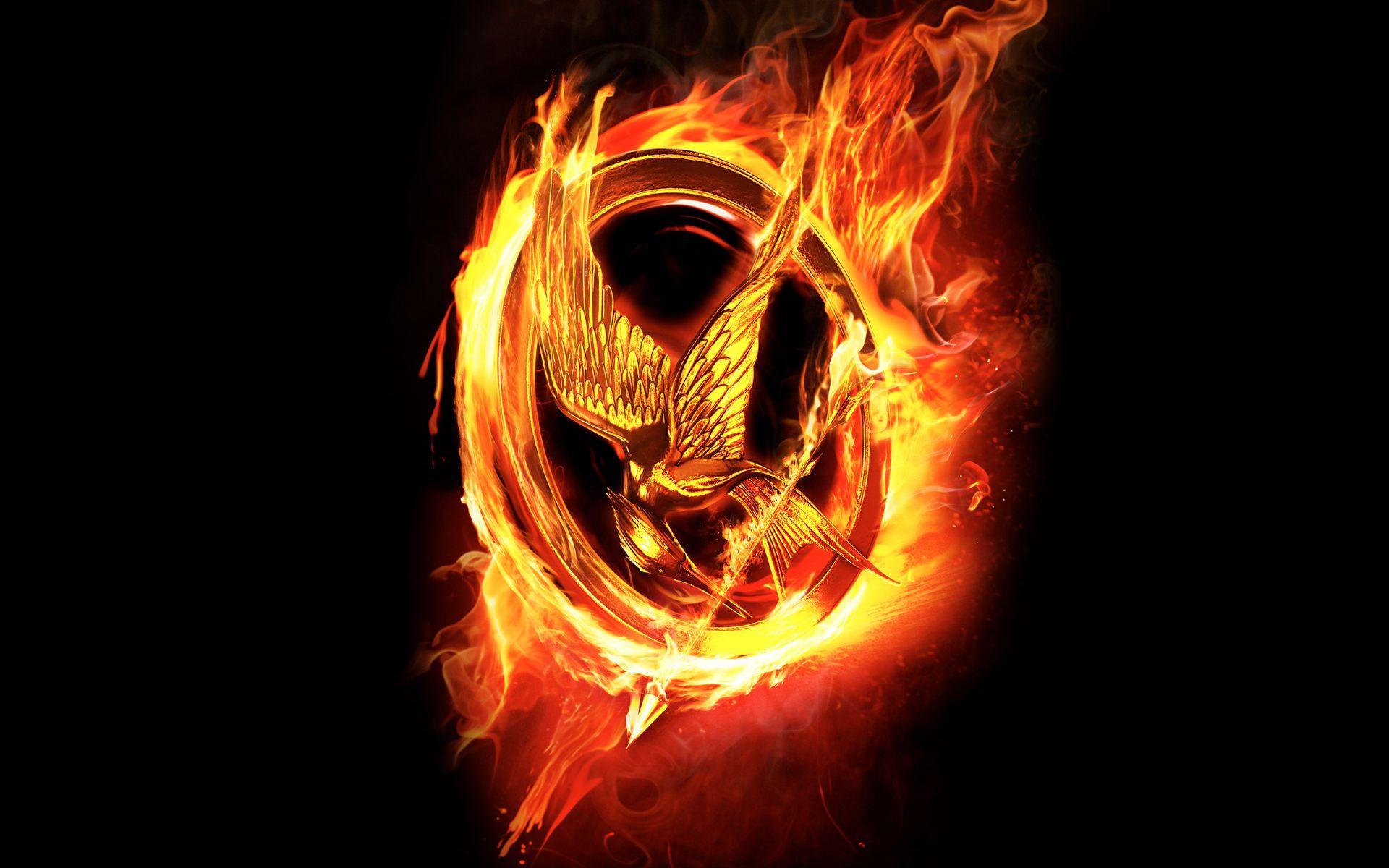Hunger Games Fire Logo desktop PC and Mac wallpaper