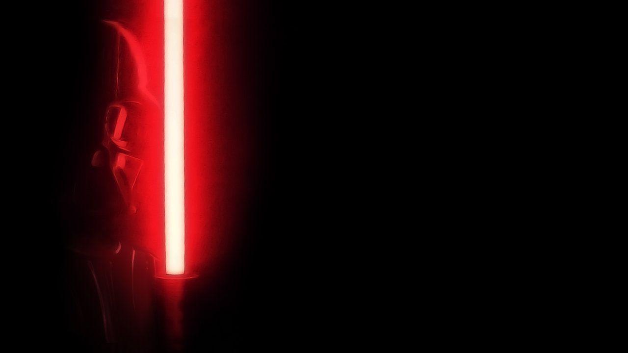 Star Wars: Darth Vader w/ red lightsaber wallpaper