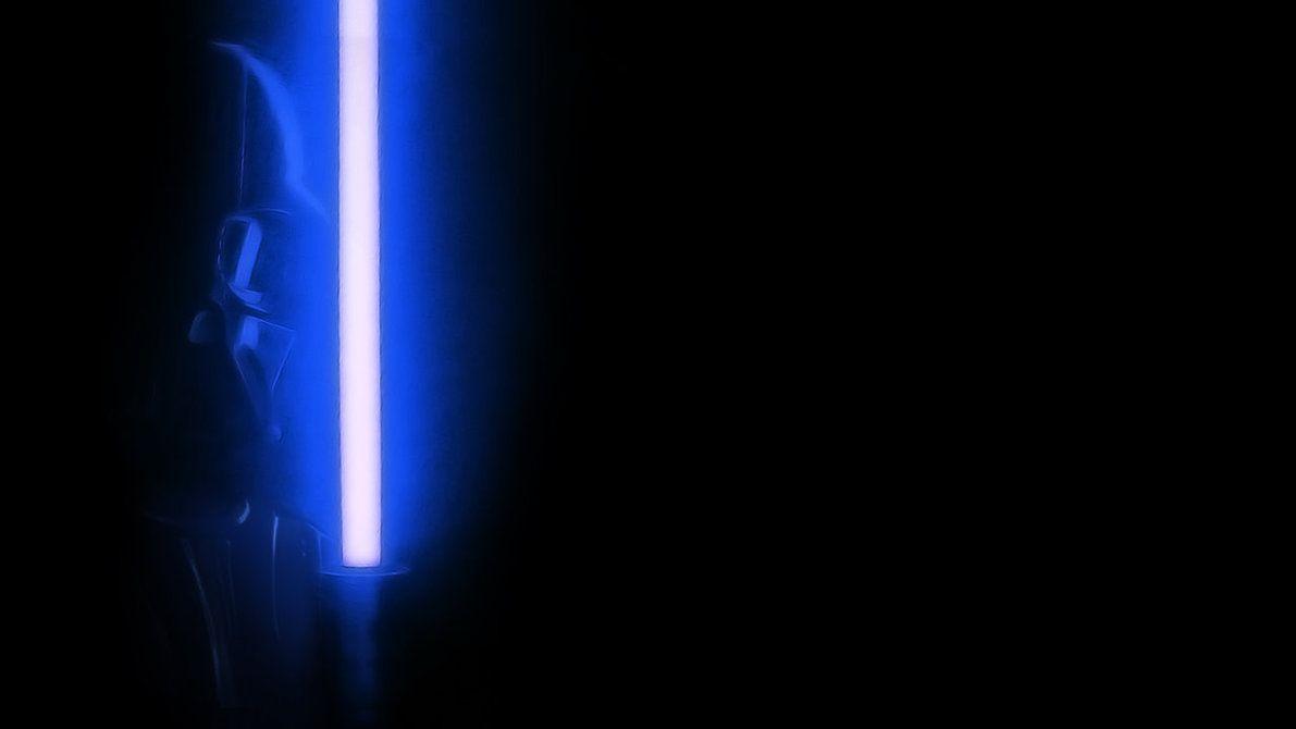 Star Wars: Darth Vader w/ blu lightsaber wallpaper