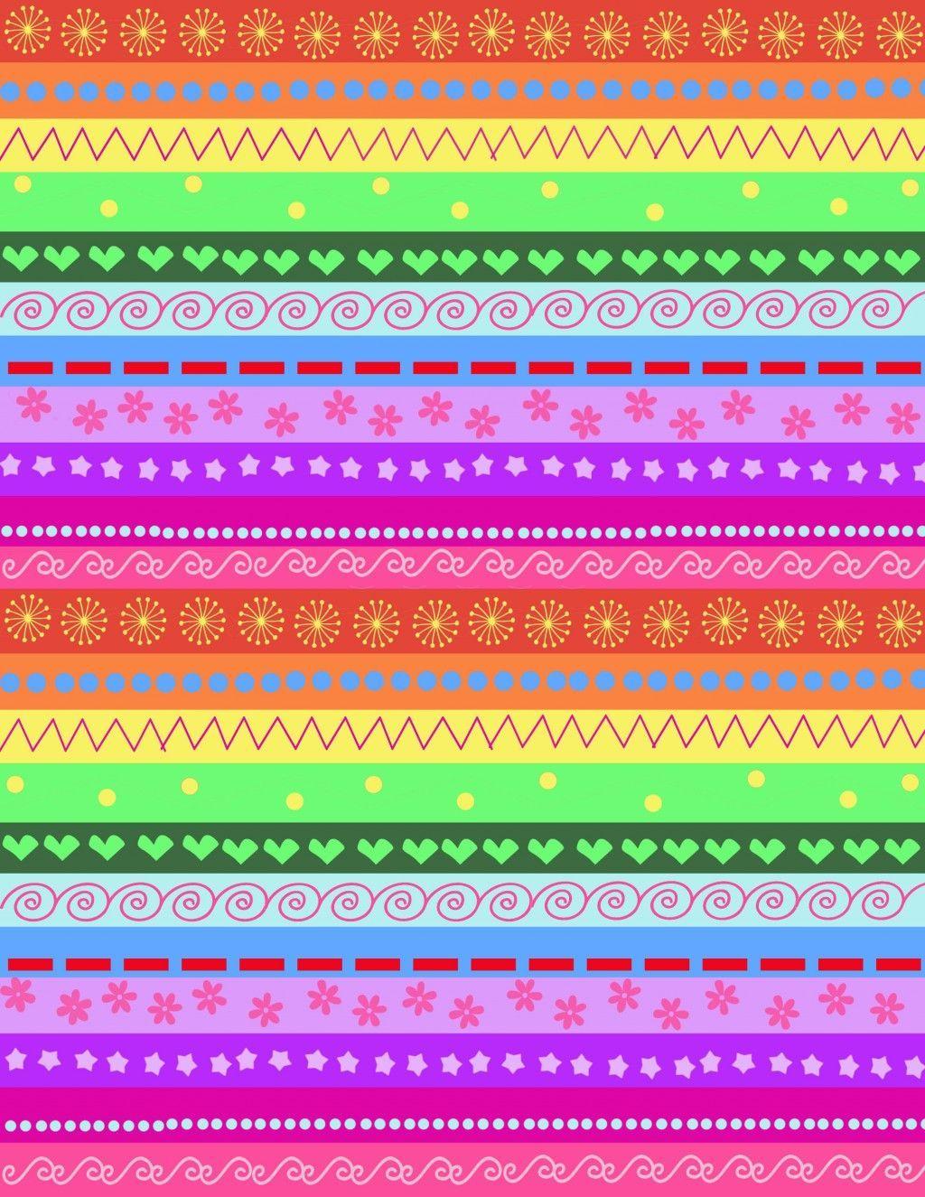 Free Printable Paper Pack: Bright, Fun Colors and Patterns. Hojas