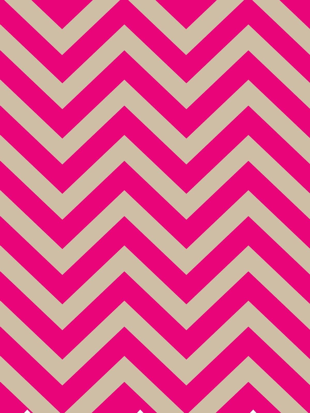 Hot Pink And Black Chevron Background