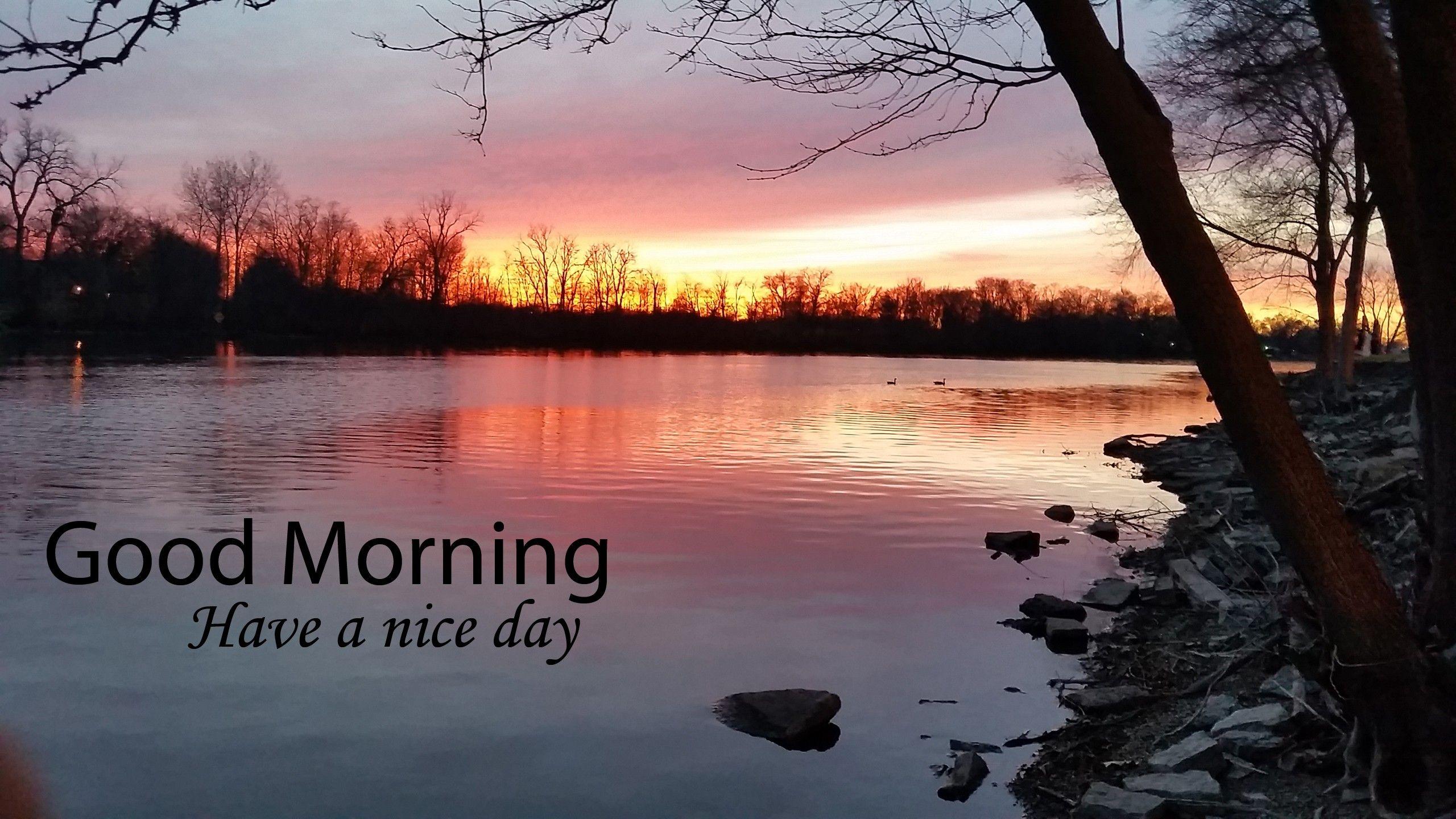 Download Beautiful sunrise in lake good morning wallpaper