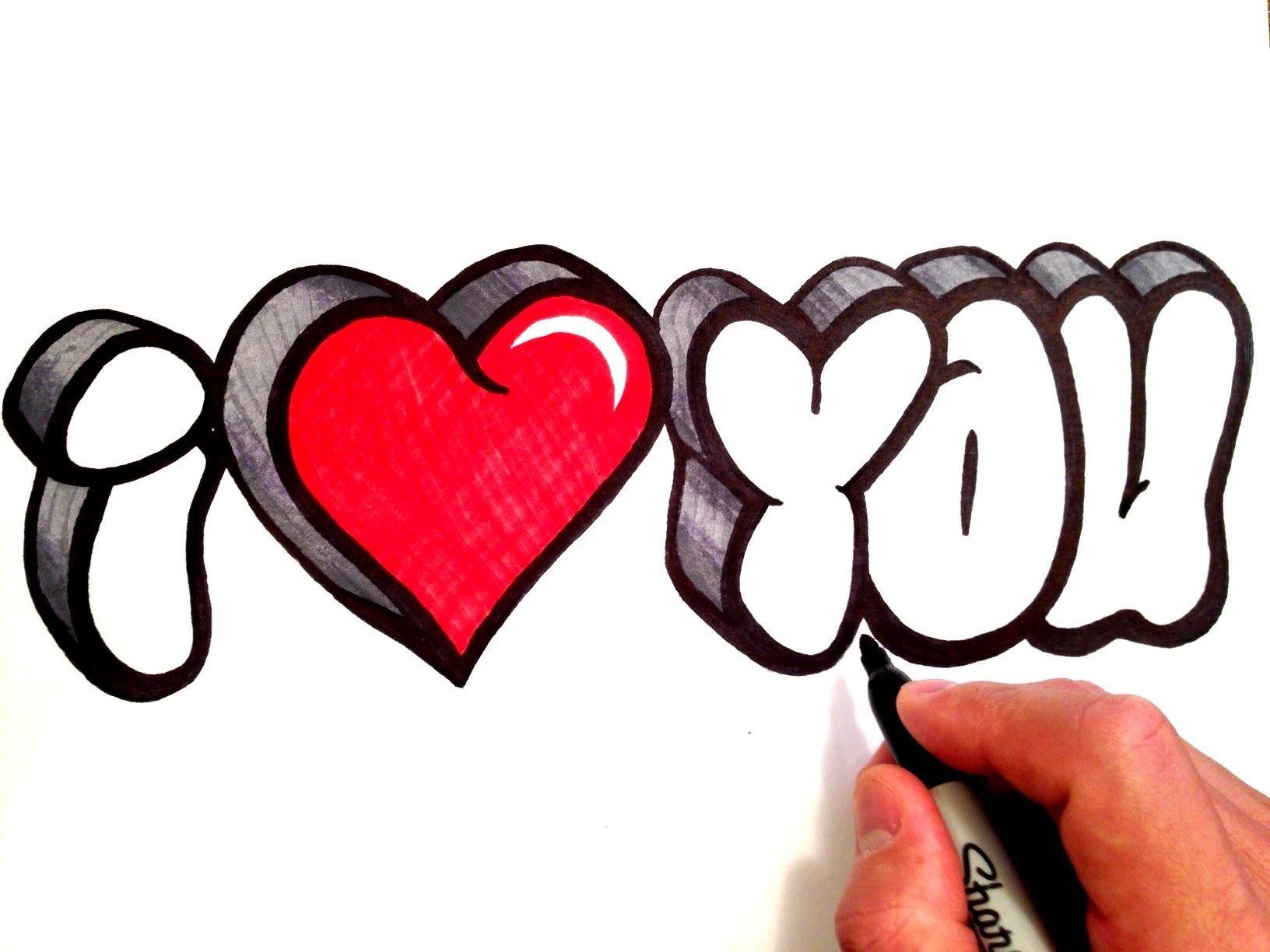 Graffiti Wallpaper I Love You:graffiti In Letter S I Love You