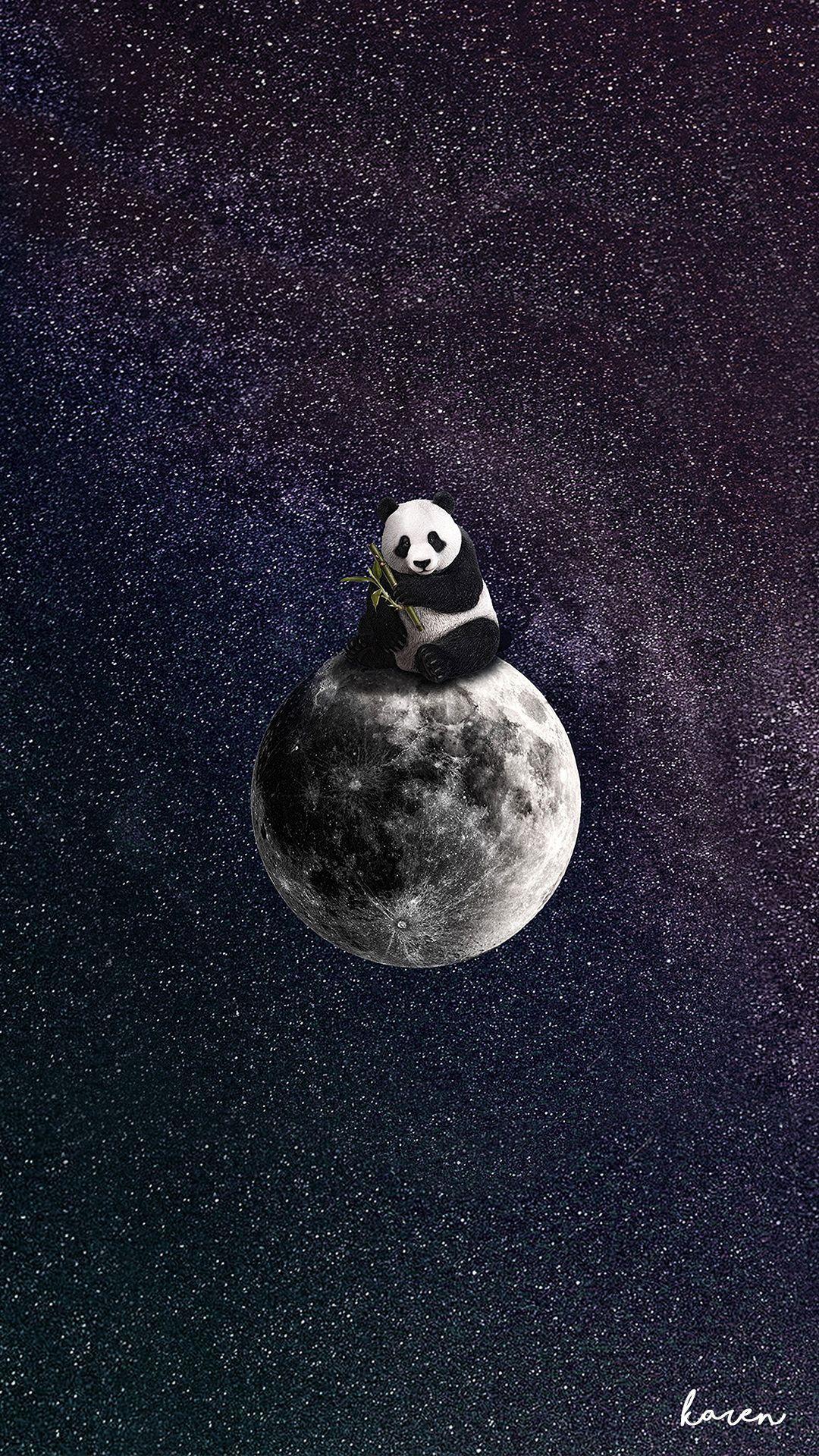 Panda Karen Cantu wallpaper. Panda ayısı. Moon, Panda