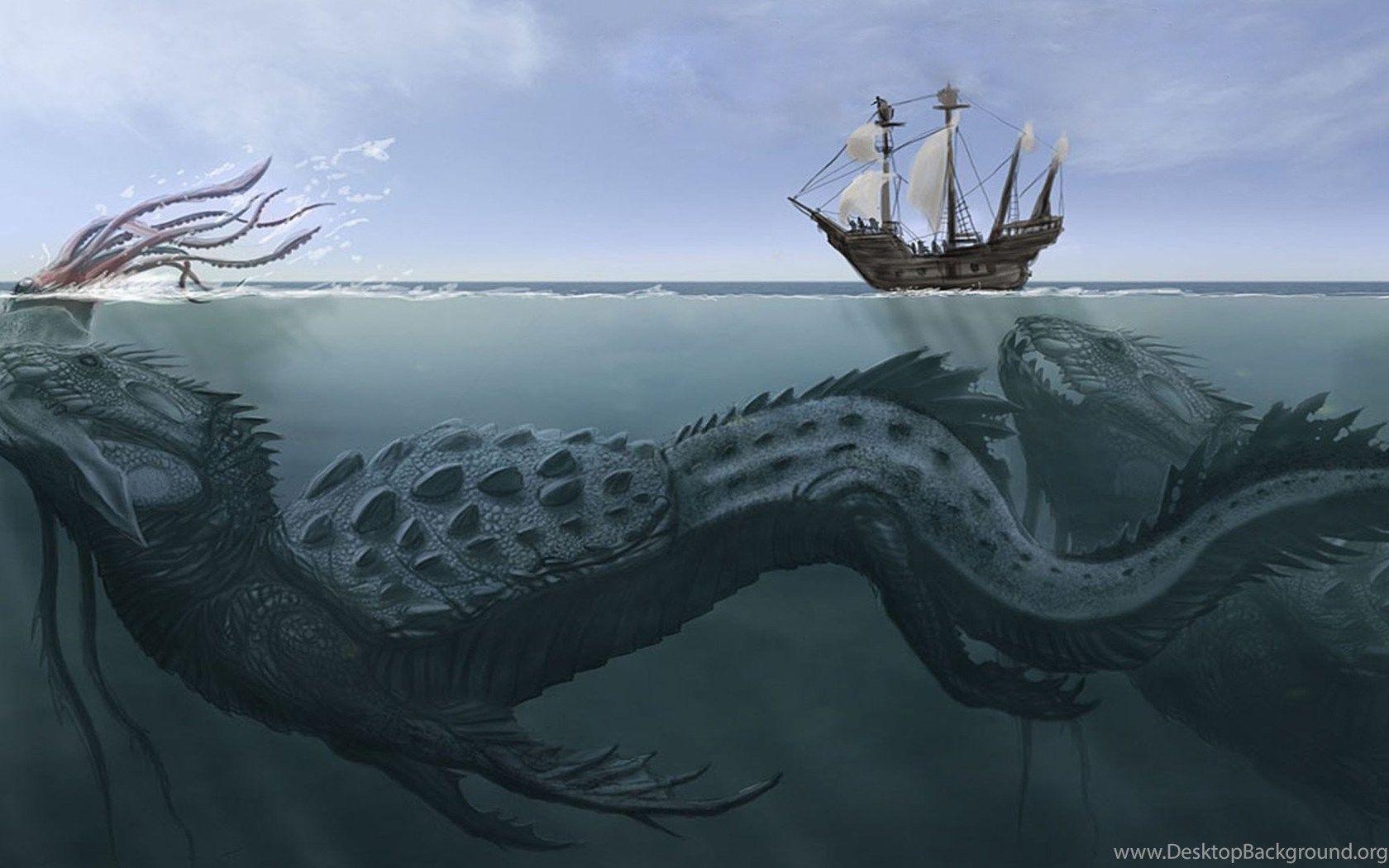 Sea Monster HD Wallpaper Desktop Background