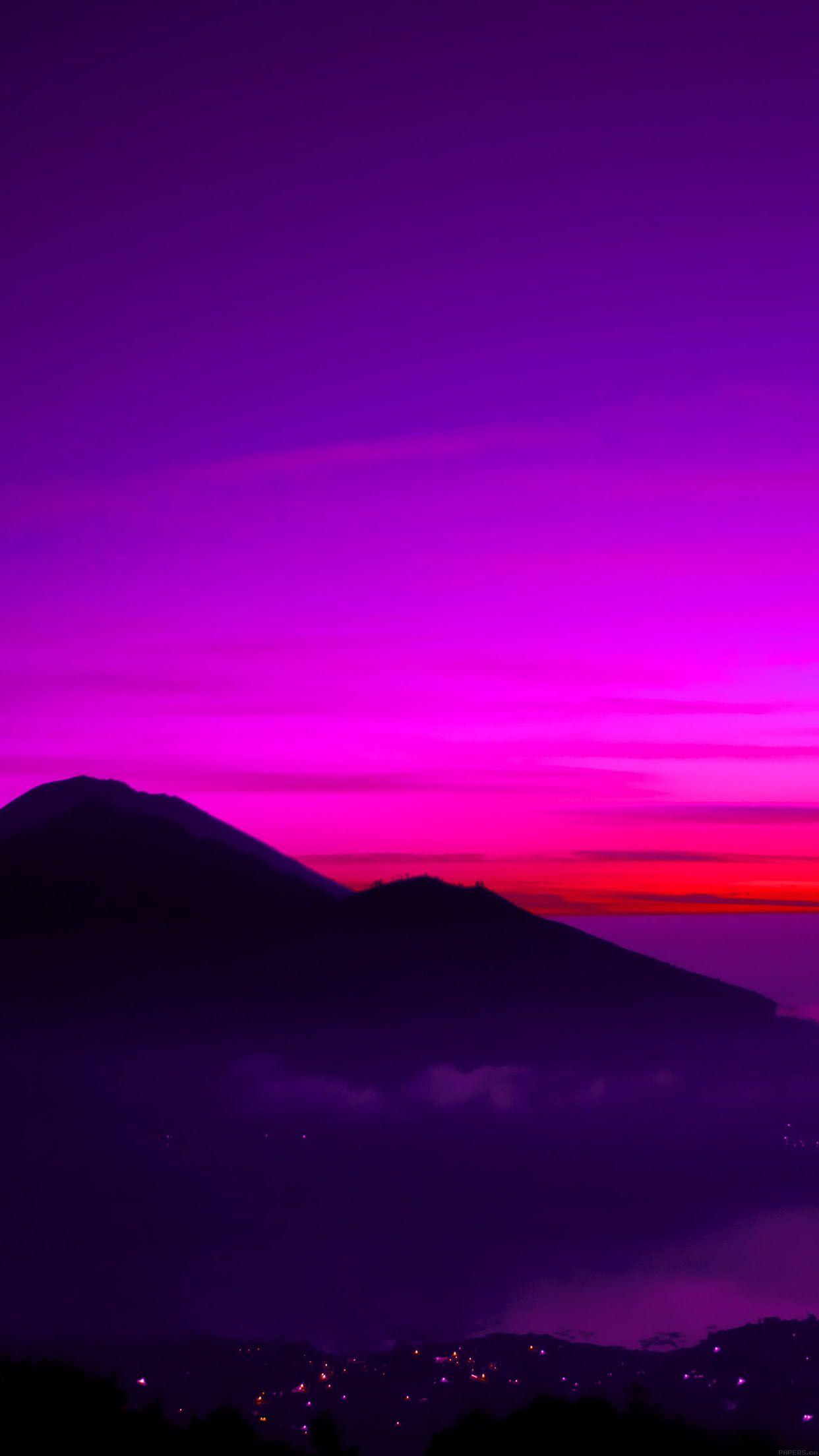 A Balinese Dream Mountain Sky Red Nature Android wallpaper