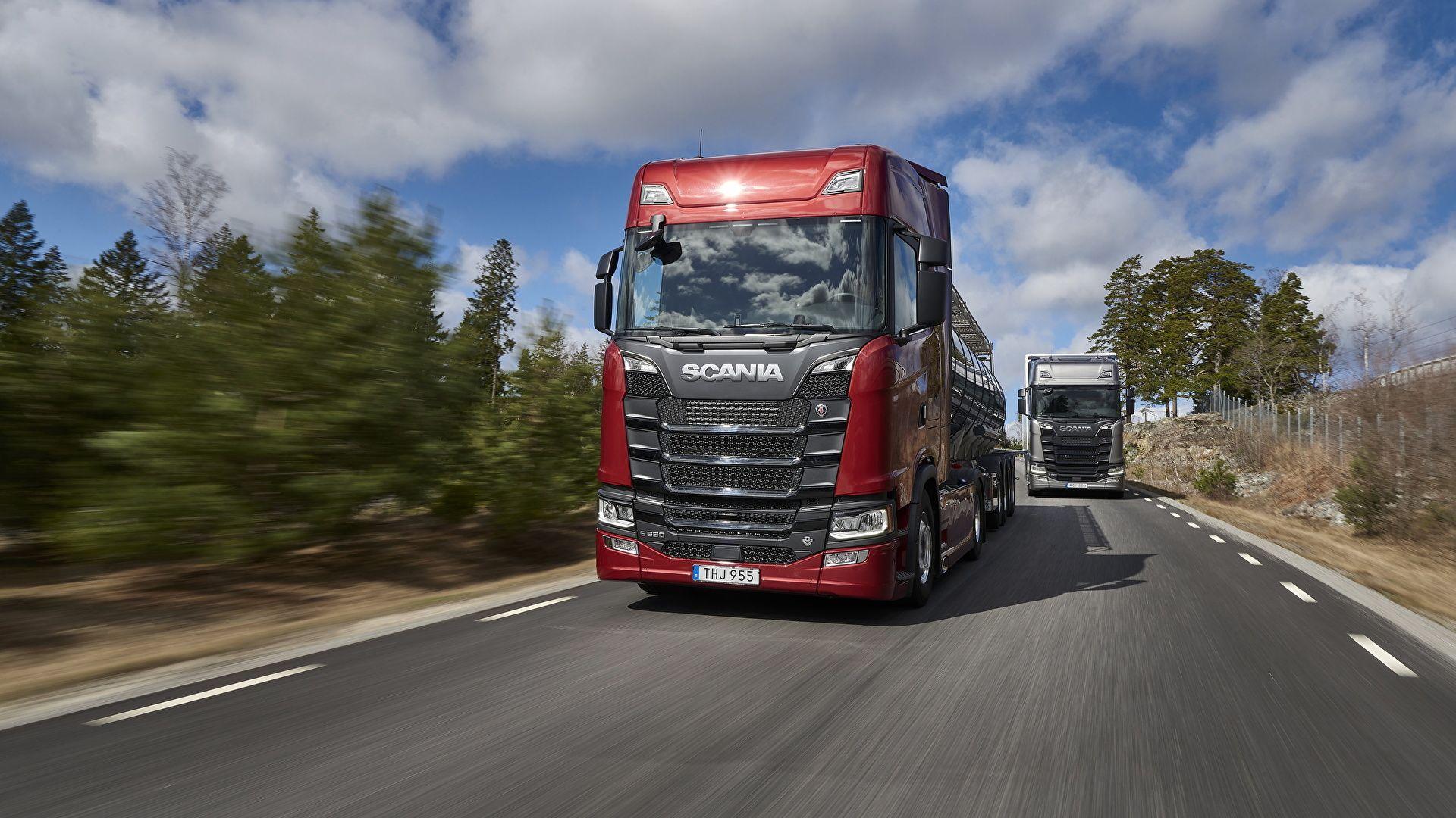 image Trucks Scania S 650 Red Motion Cars 1920x1080