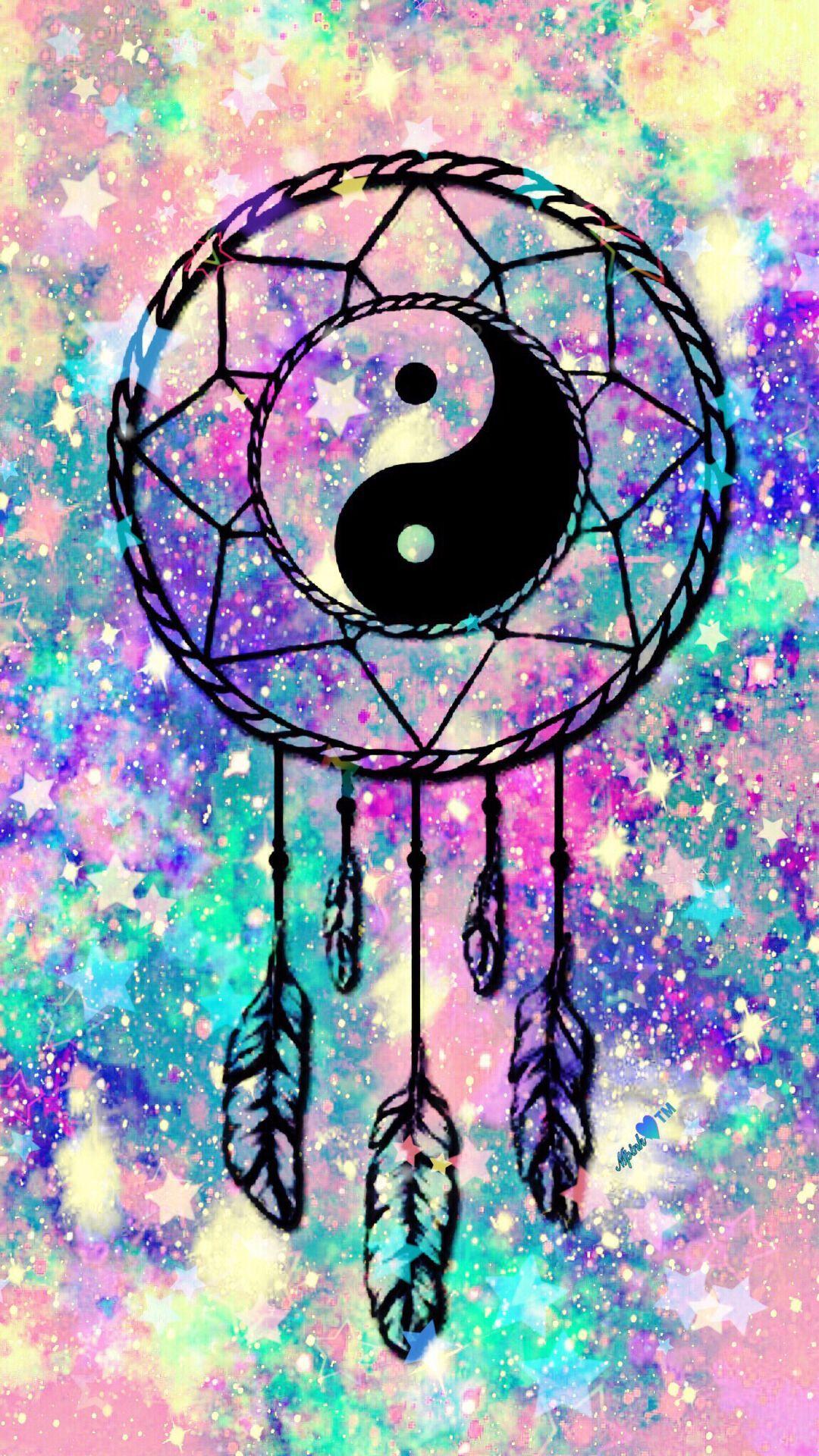 Yin Yang Dreamcatcher Galaxy Wallpaper