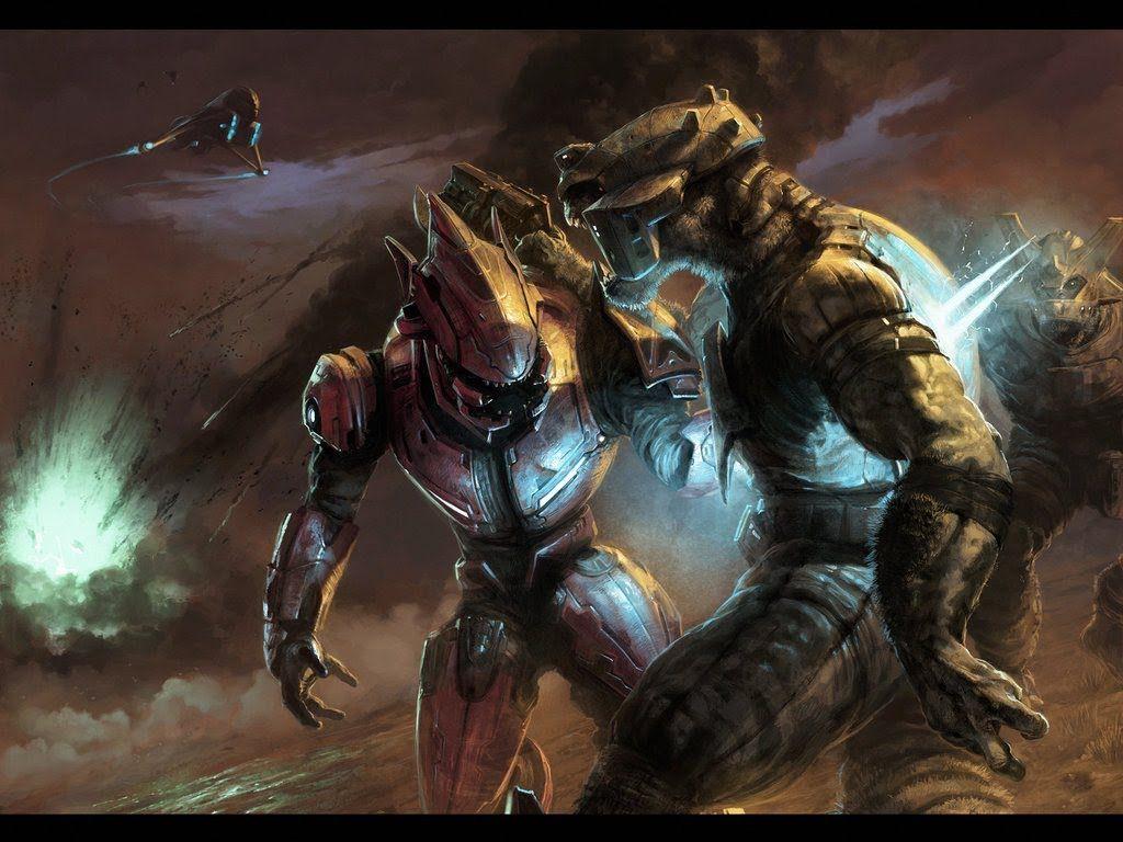 Halo Reach Elites Vs Brutes HD Wallpaper, Background Image